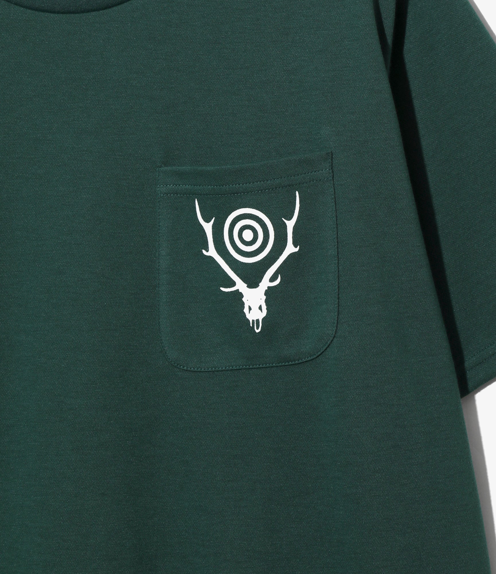 S/S Round Pocket Tee - Green - Circle Horn