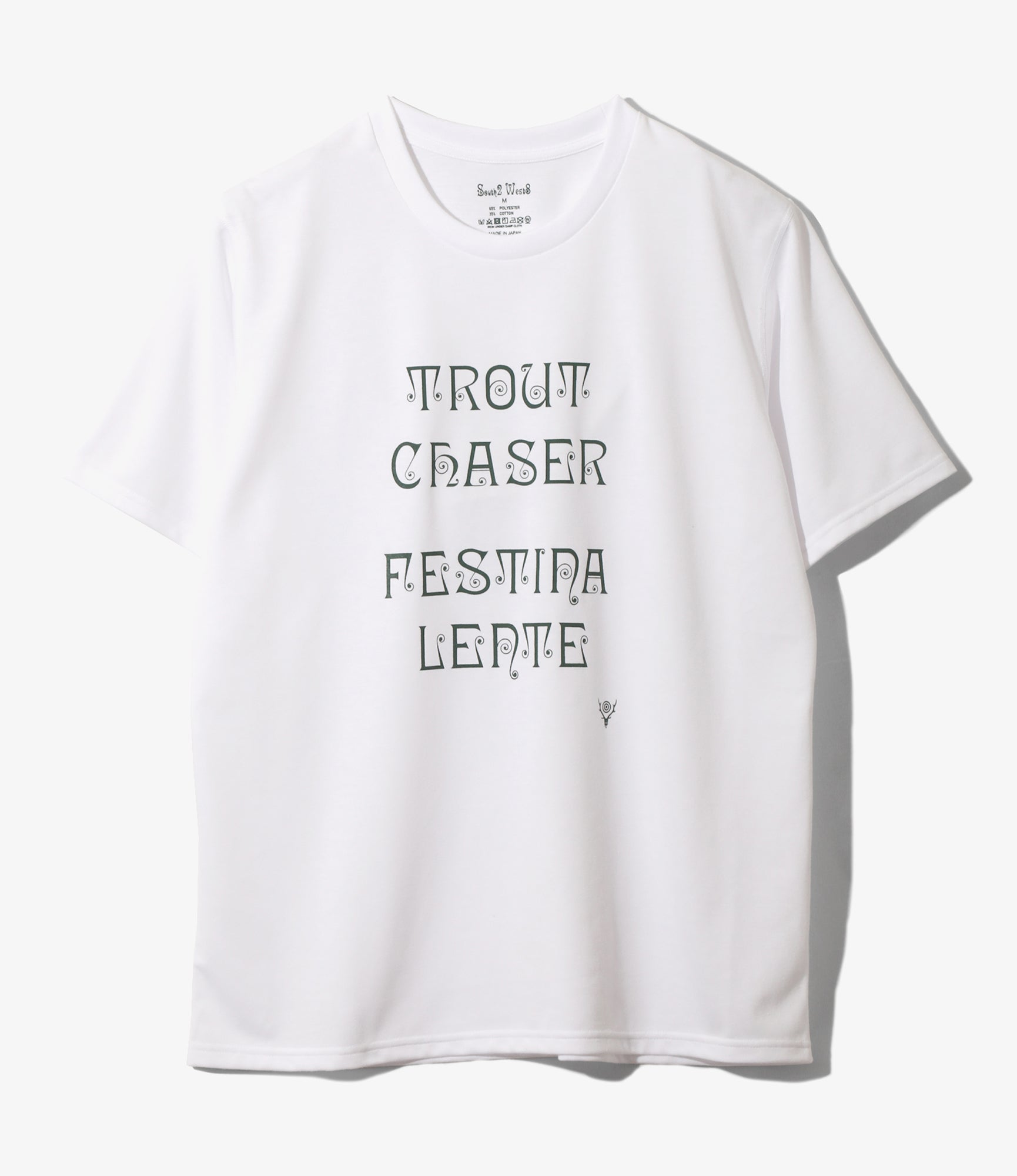 Women's S/S Crew Neck Tee - White - FESTINA LENTE