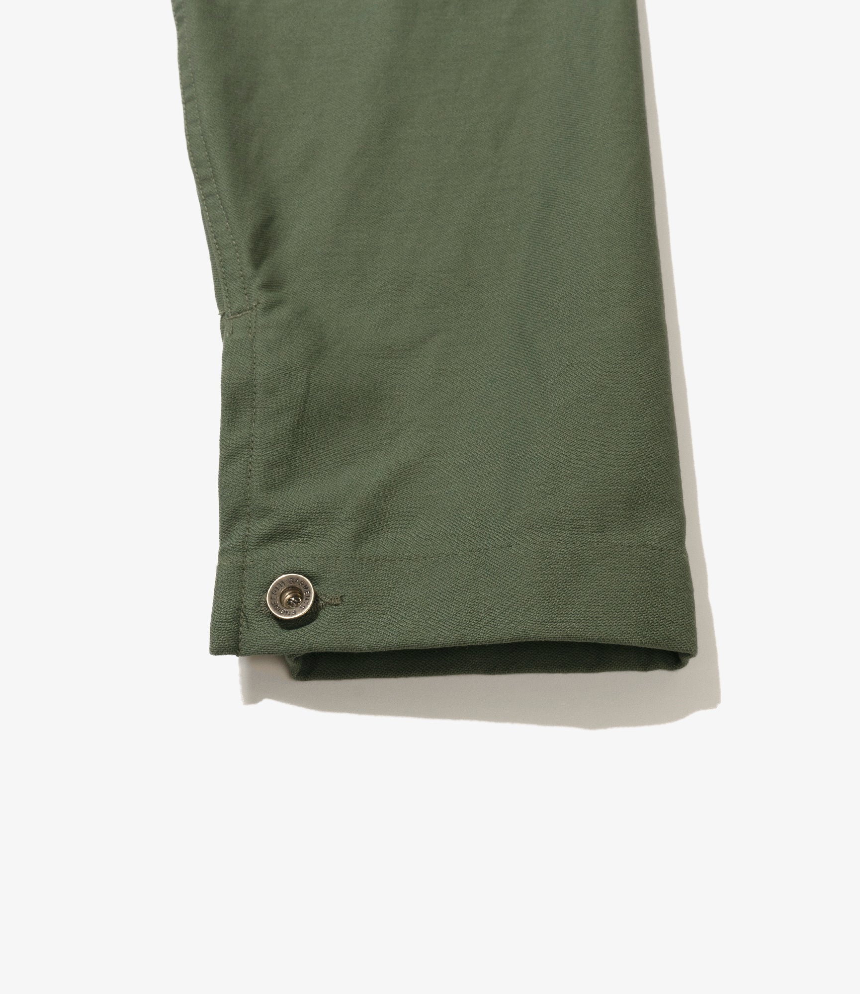 Shop Coat - Olive Cotton Reverse Sateen