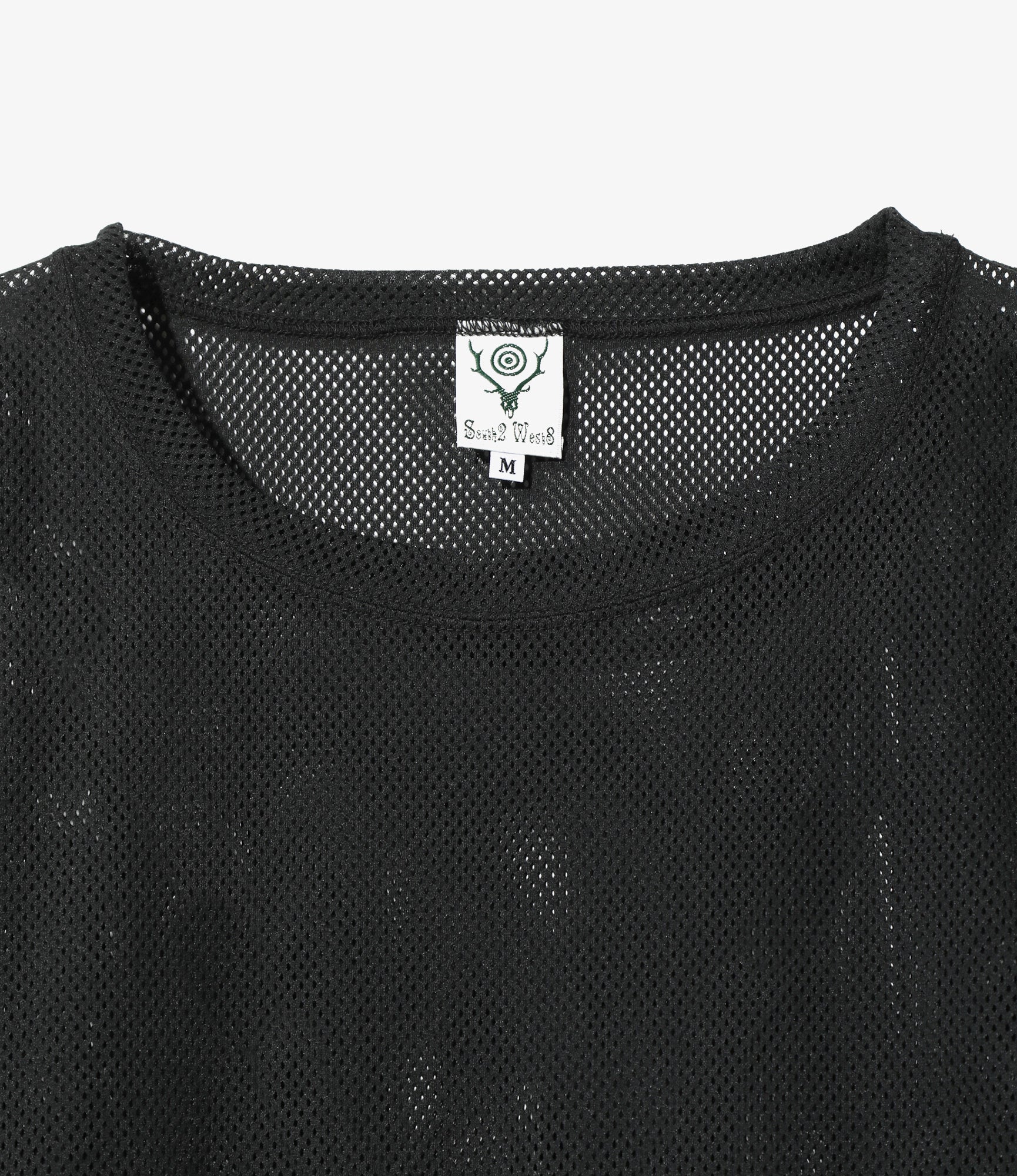 Crew Neck Shirt - Dk. Brown - Knit Mesh