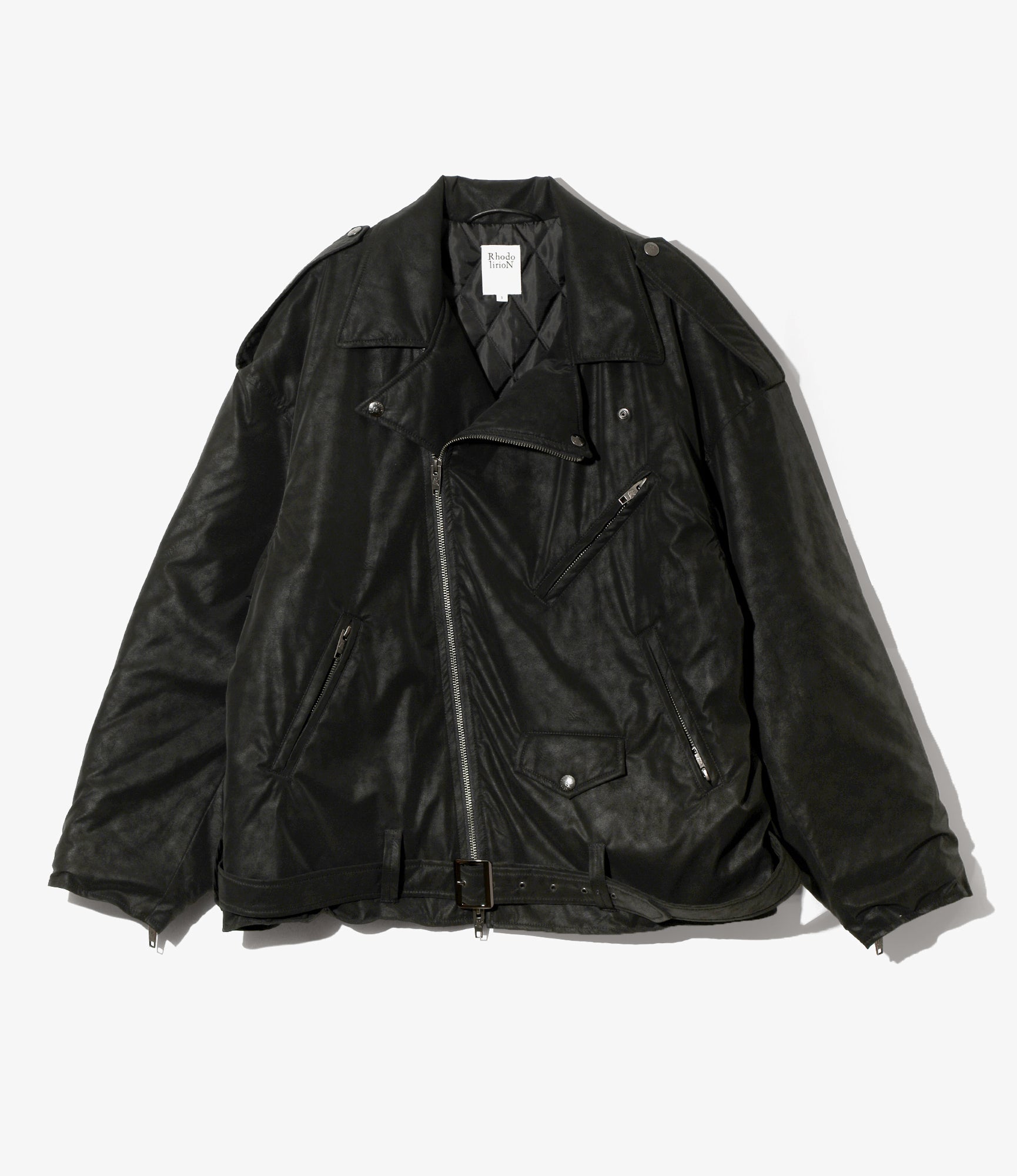 Women's Padded Double Riders Jacket - Black