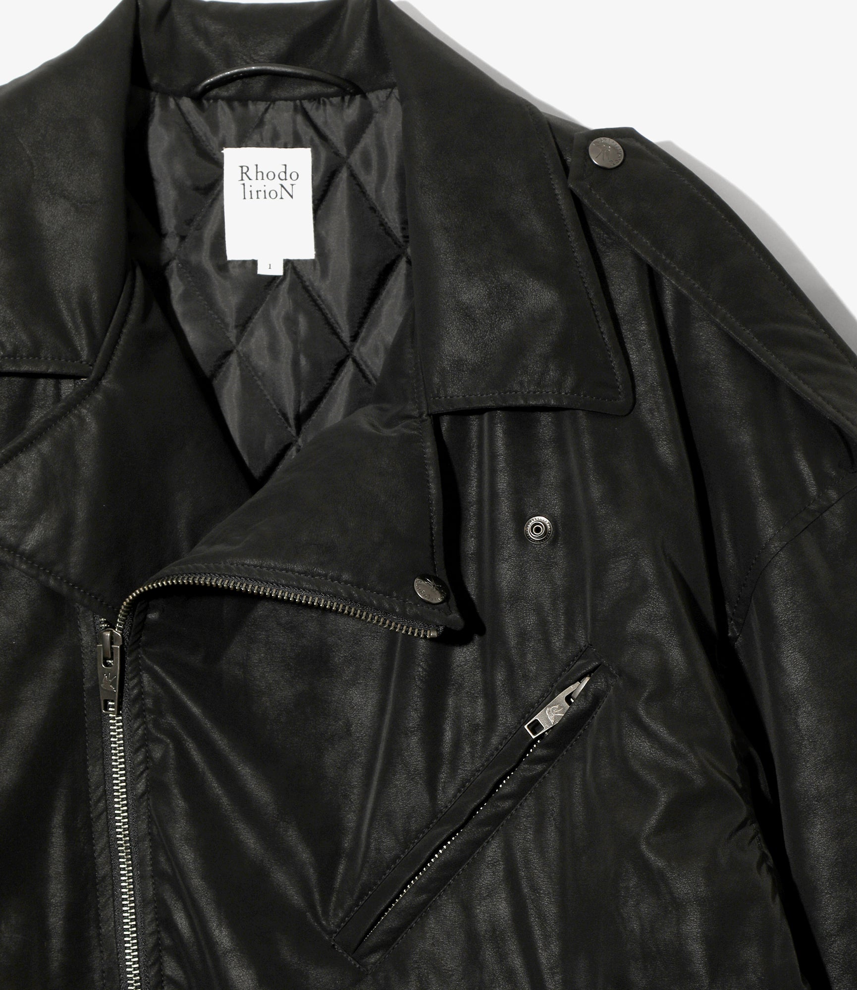 Women's Padded Double Riders Jacket - Black