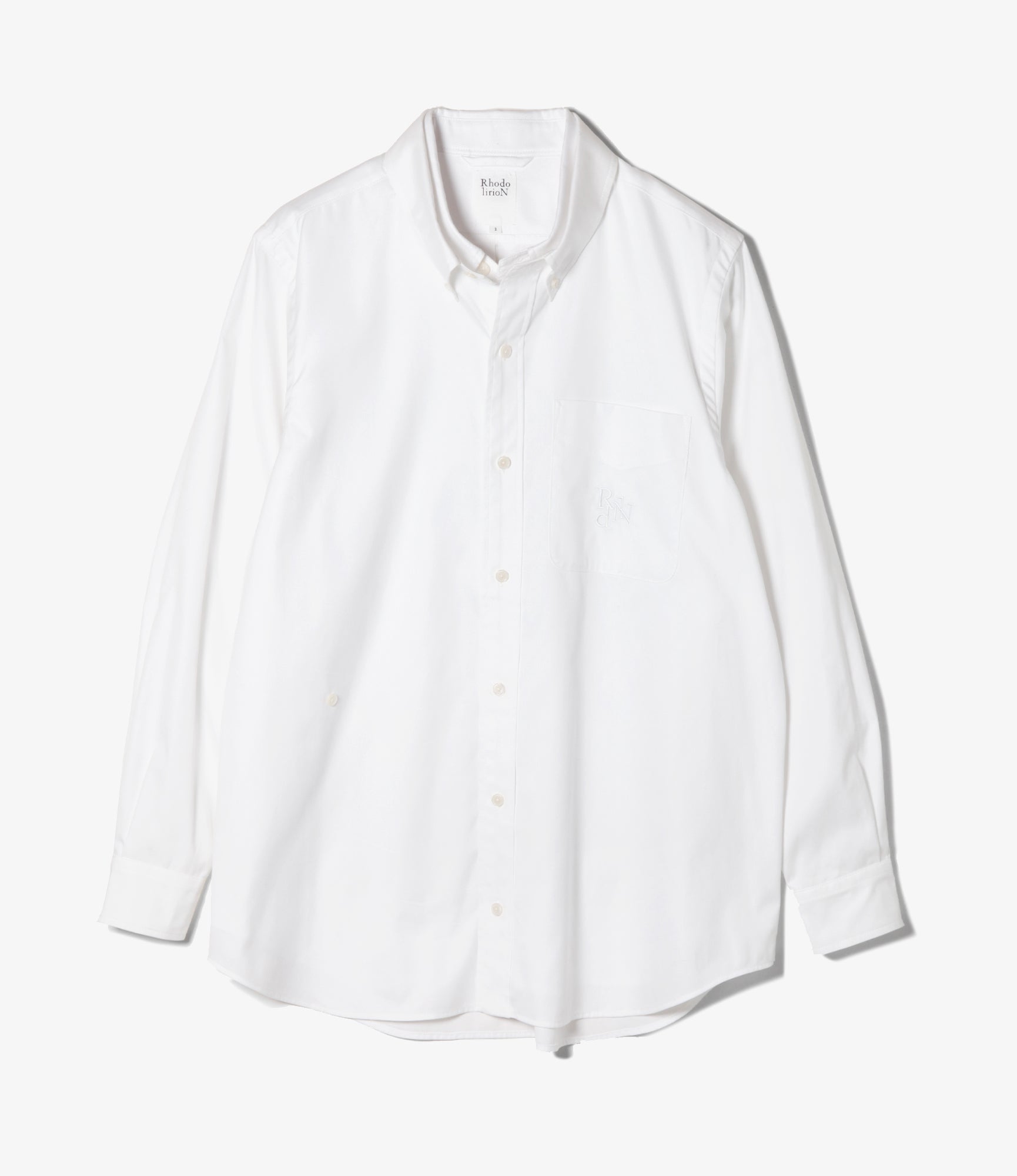 Women's Double Layer Button-down Shirt - White - Oxford
