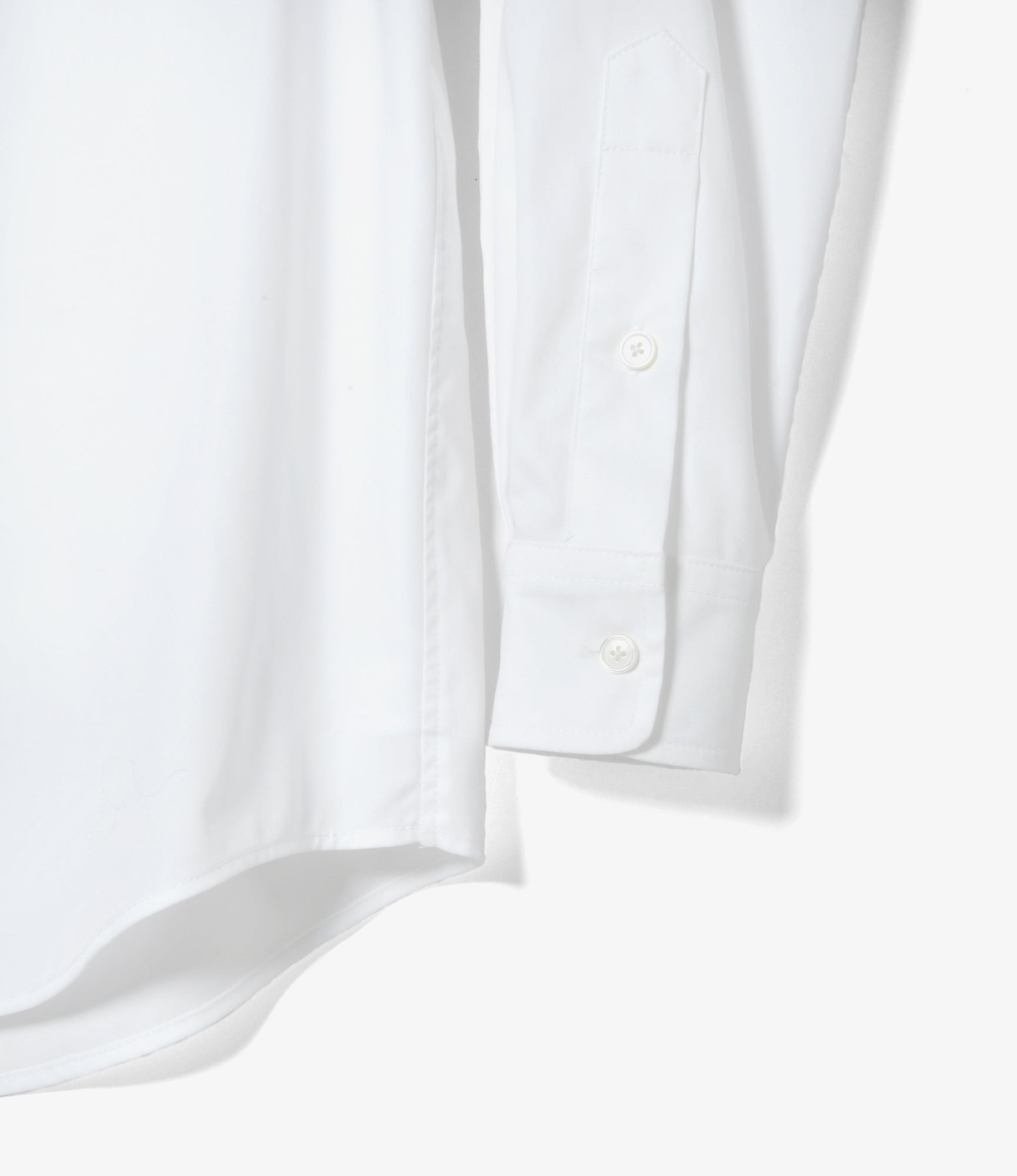 Women's Double Layer Button-down Shirt - White - Oxford