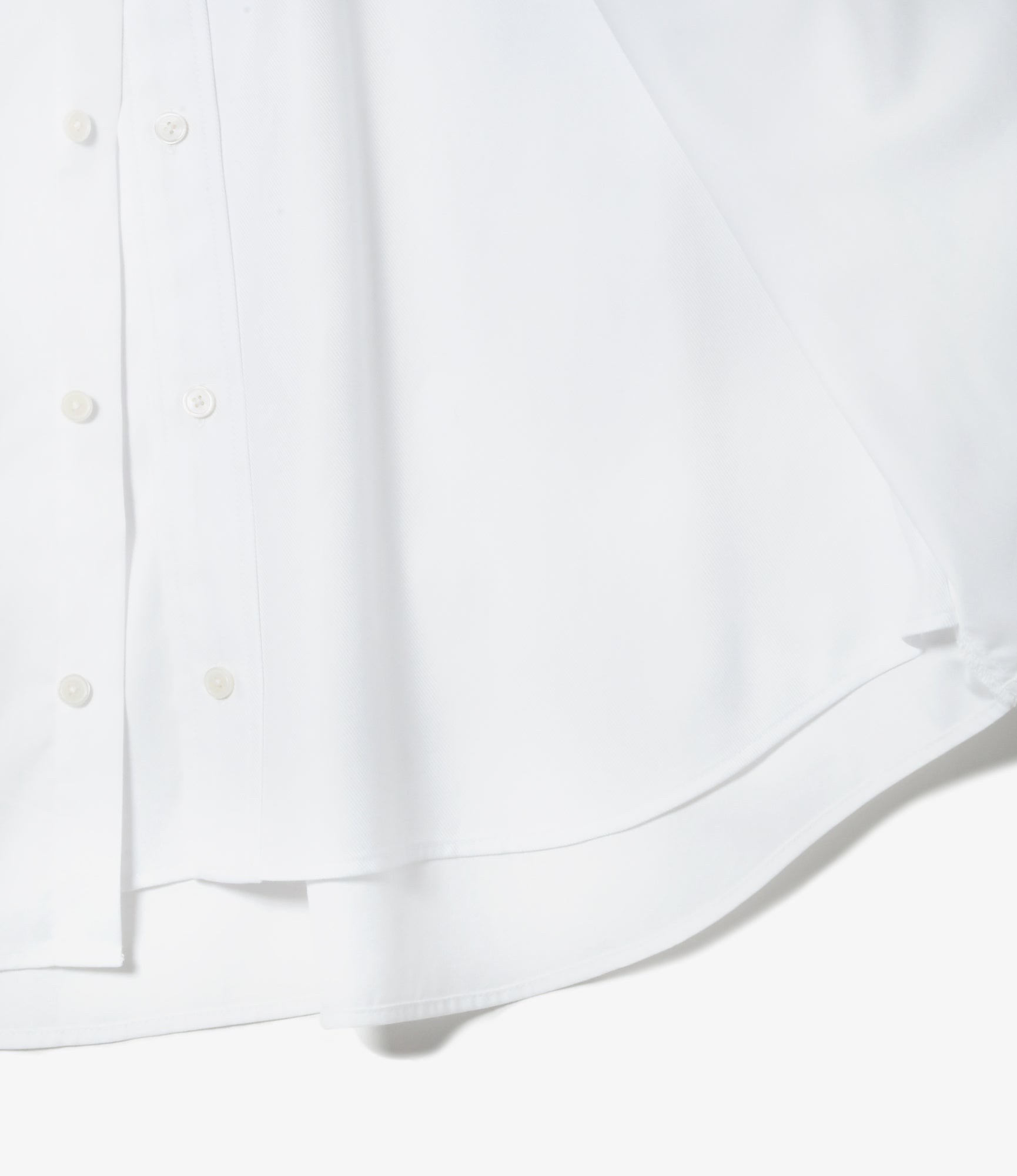 Women's Double Layer Button-down Shirt - White - Oxford