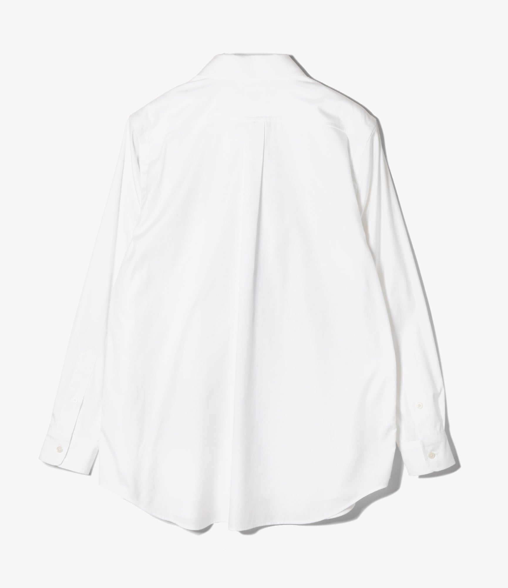 Women's Double Layer Button-down Shirt - White - Oxford