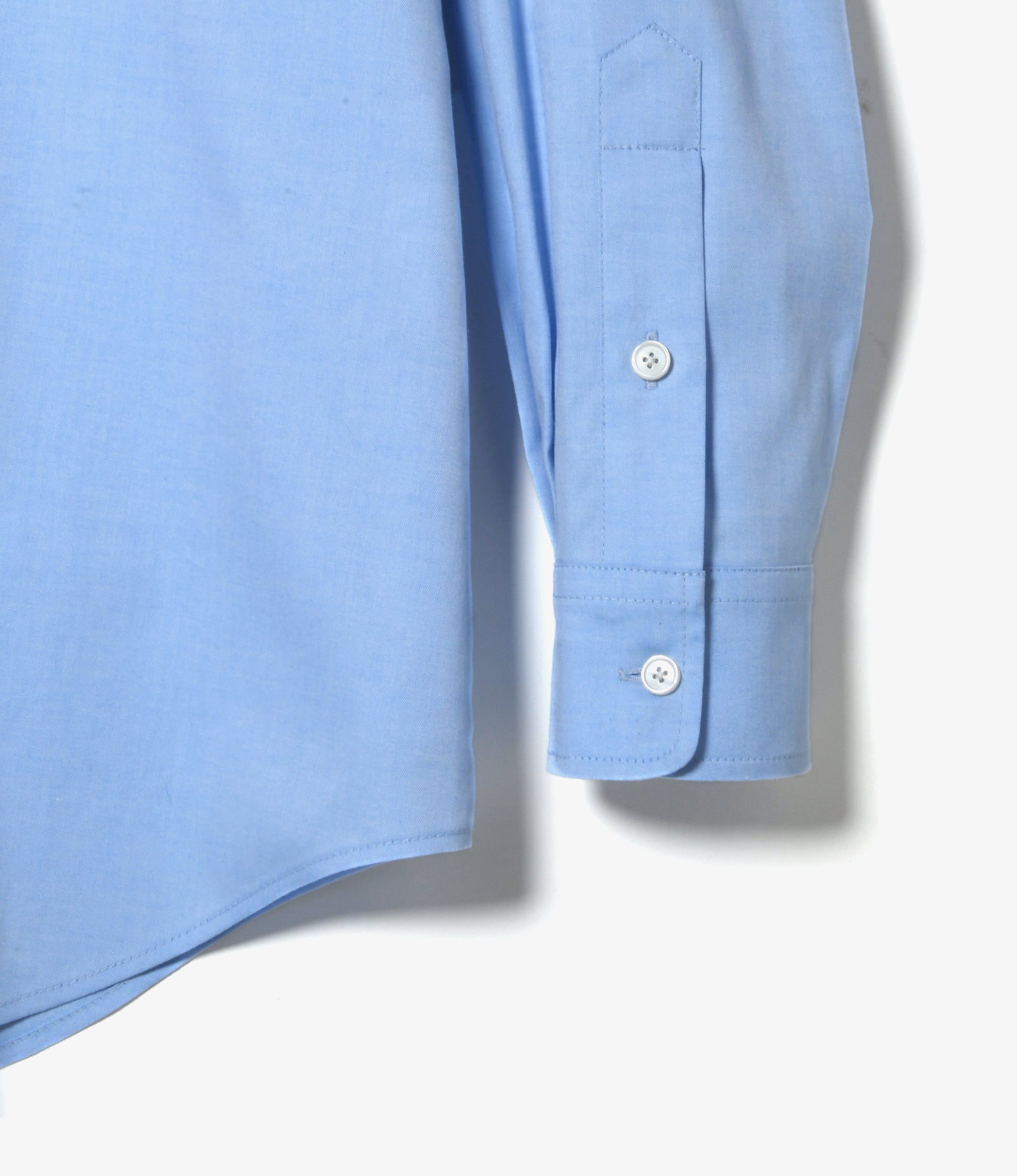 Women's Double Layer Button-down Shirt - Sax - Oxford