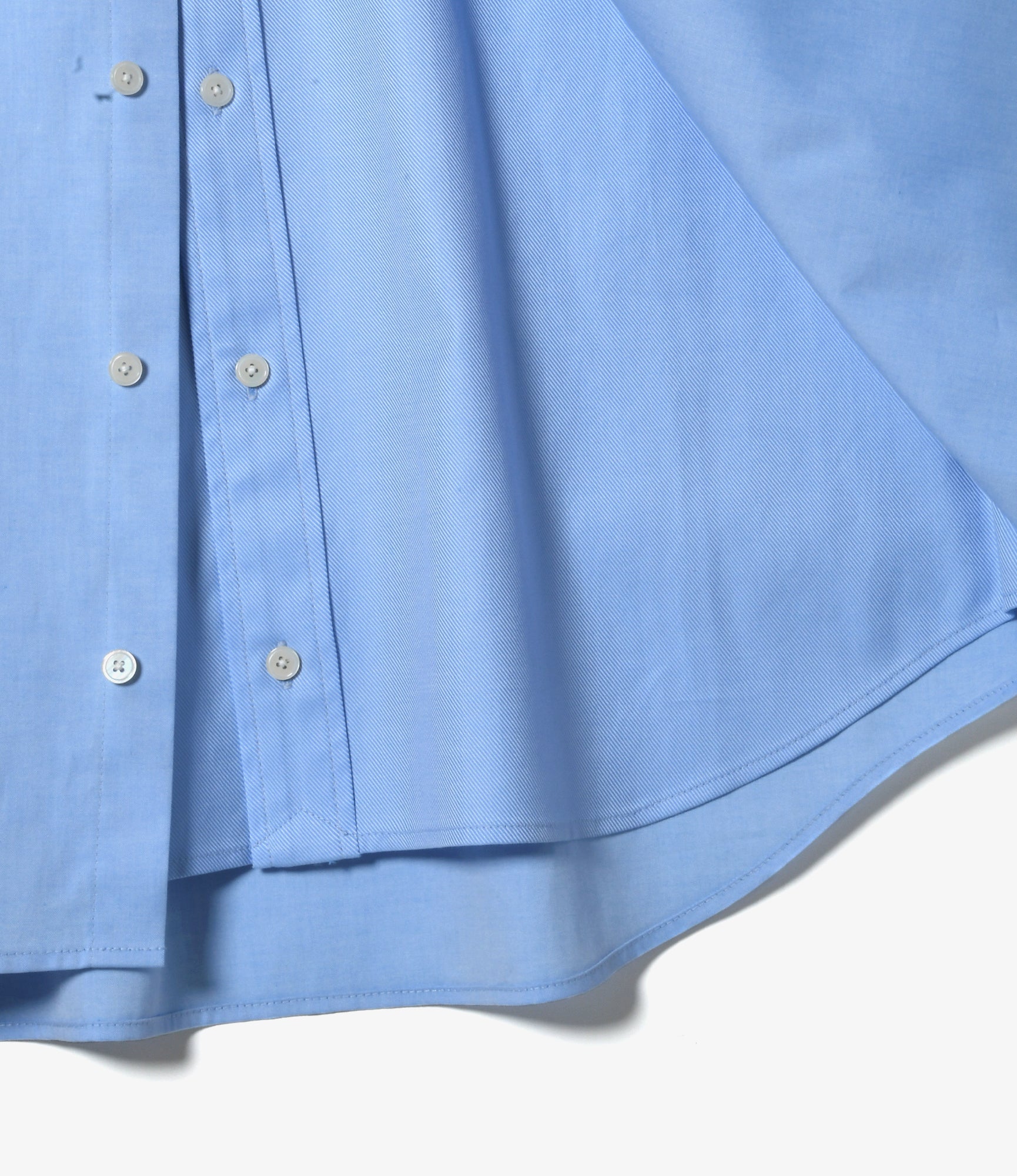 Women's Double Layer Button-down Shirt - Sax - Oxford