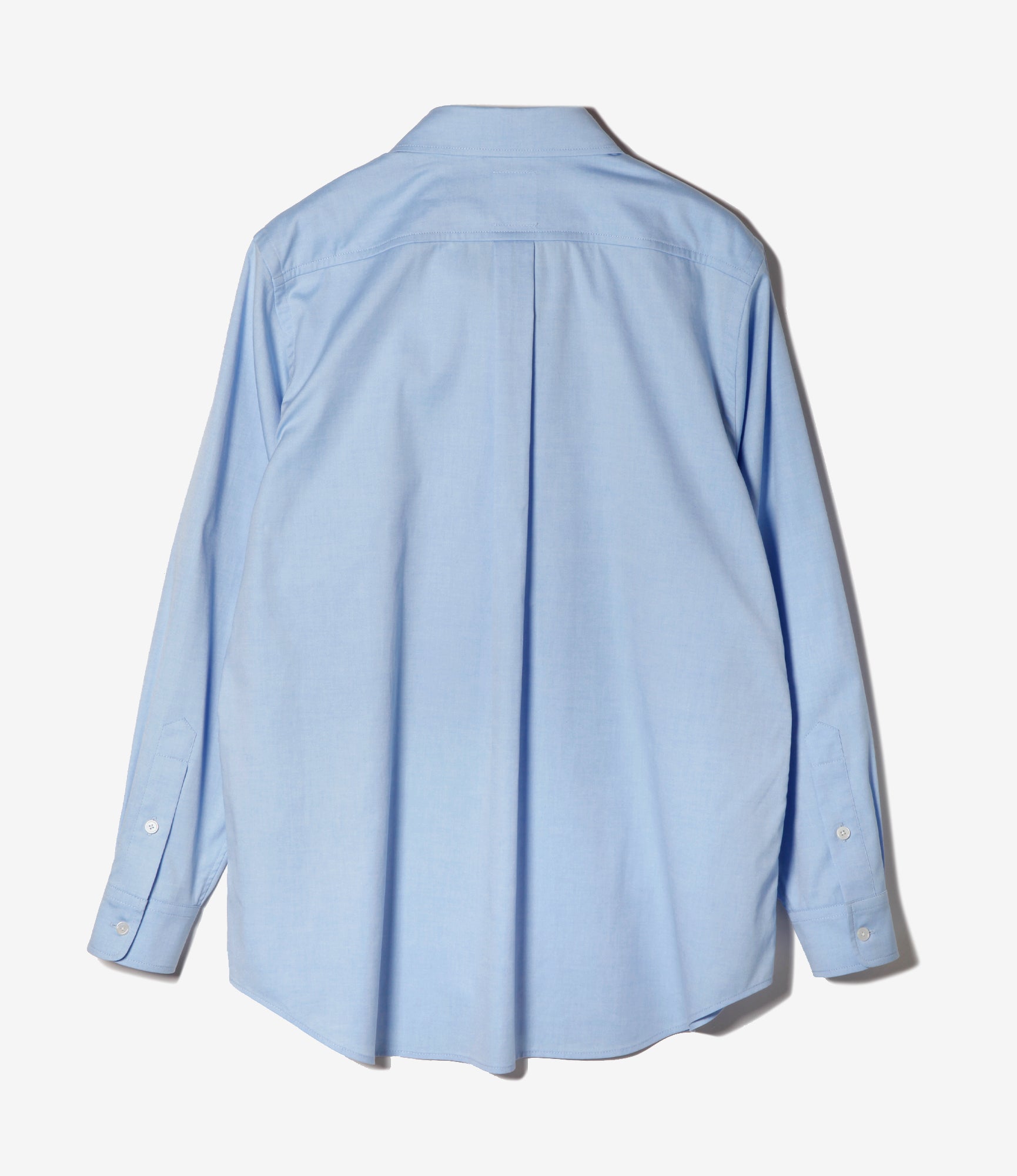 Women's Double Layer Button-down Shirt - Sax - Oxford