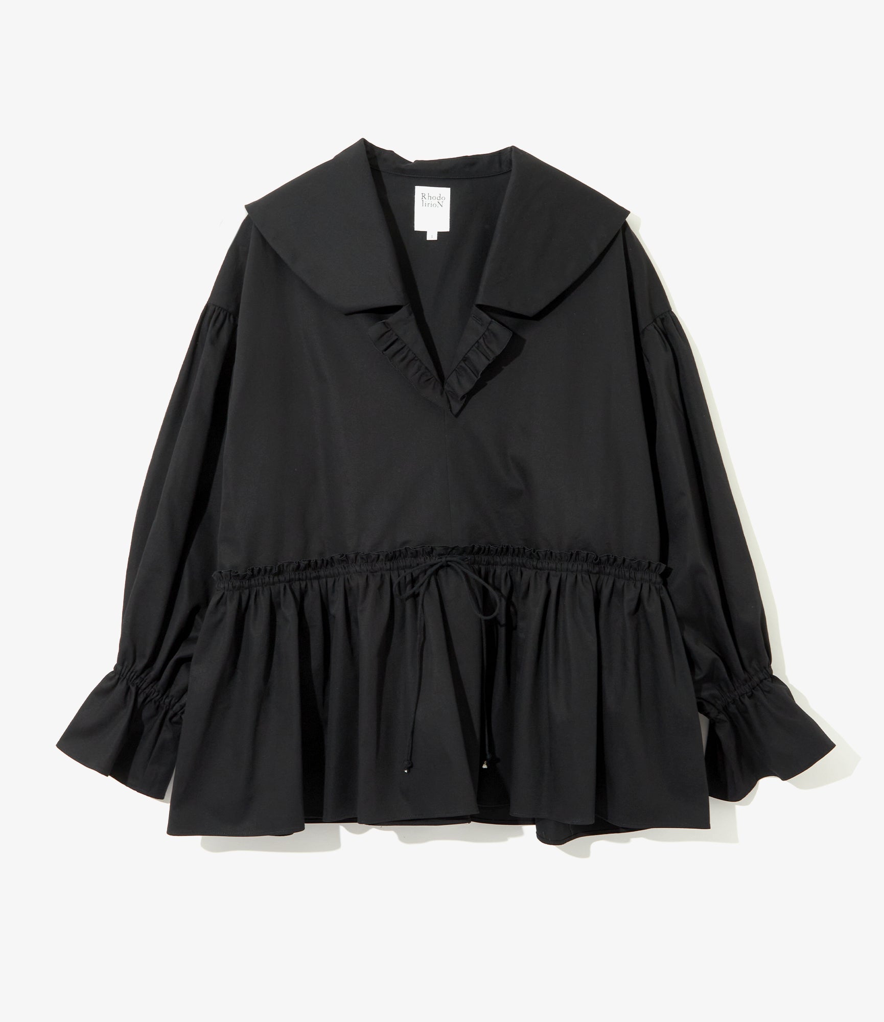 Women's Single Tiered Smock - Black - Twill