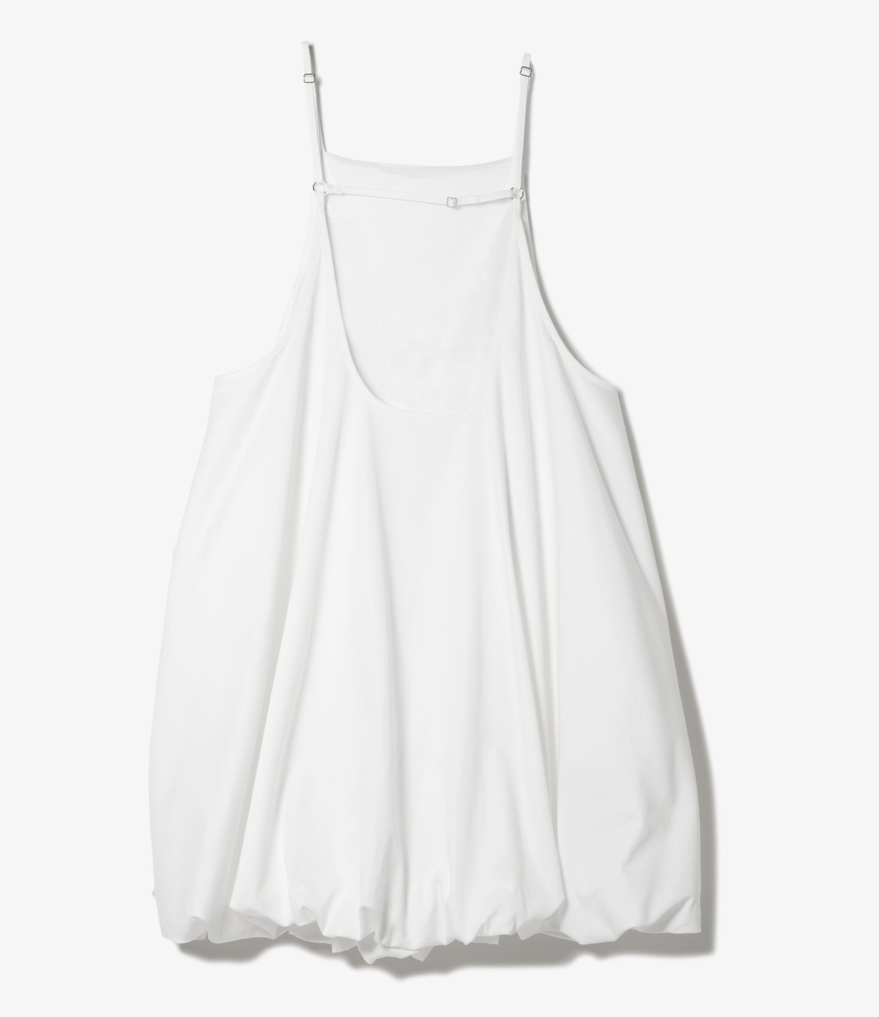 Women's Bubble Hem Apron Dress - White - Twill