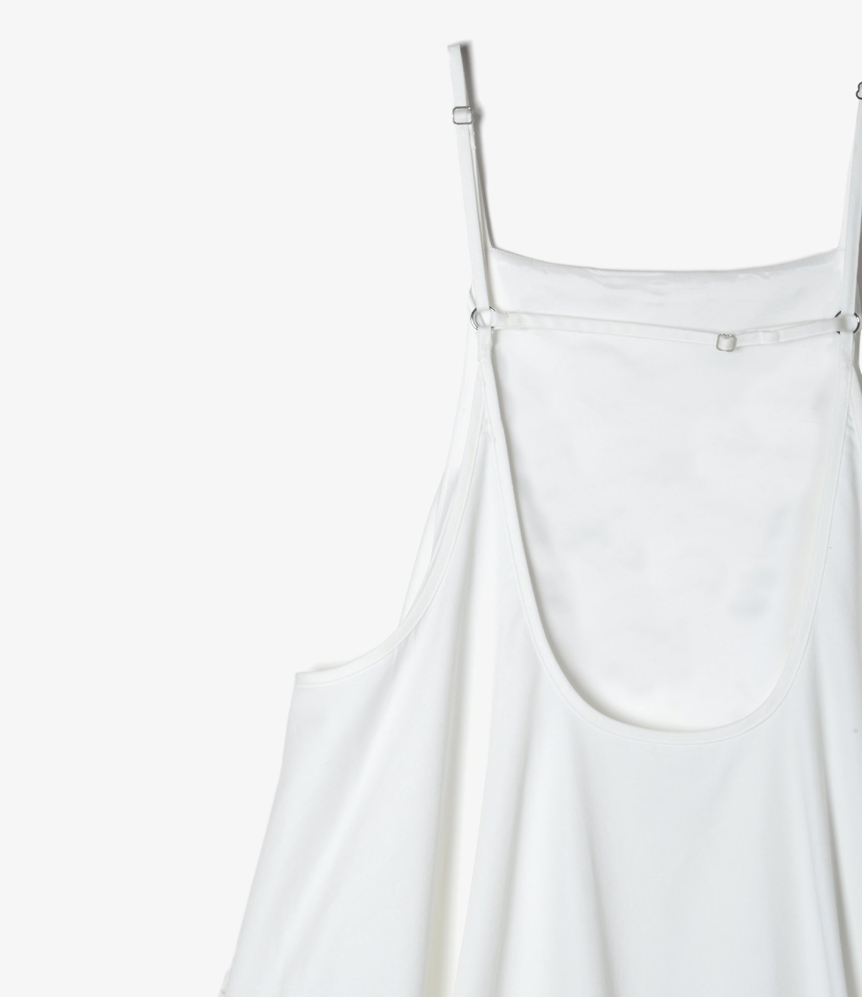 Women's Bubble Hem Apron Dress - White - Twill