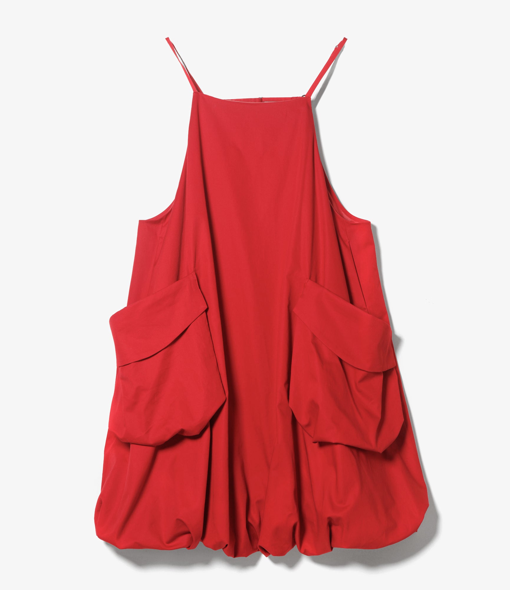 Women's Bubble Hem Apron Dress - Red - Twill