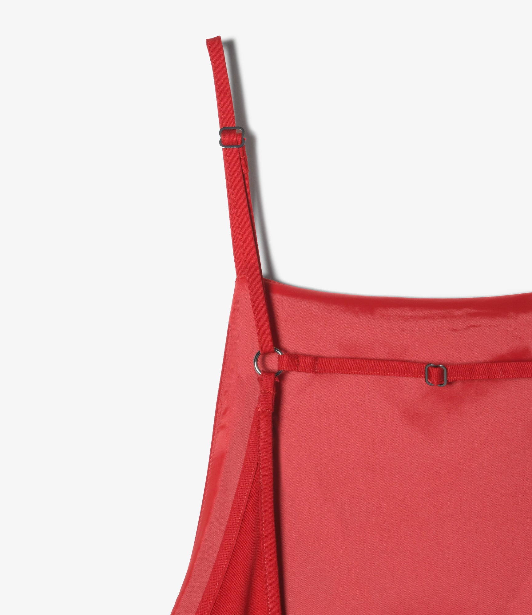 Women's Bubble Hem Apron Dress - Red - Twill