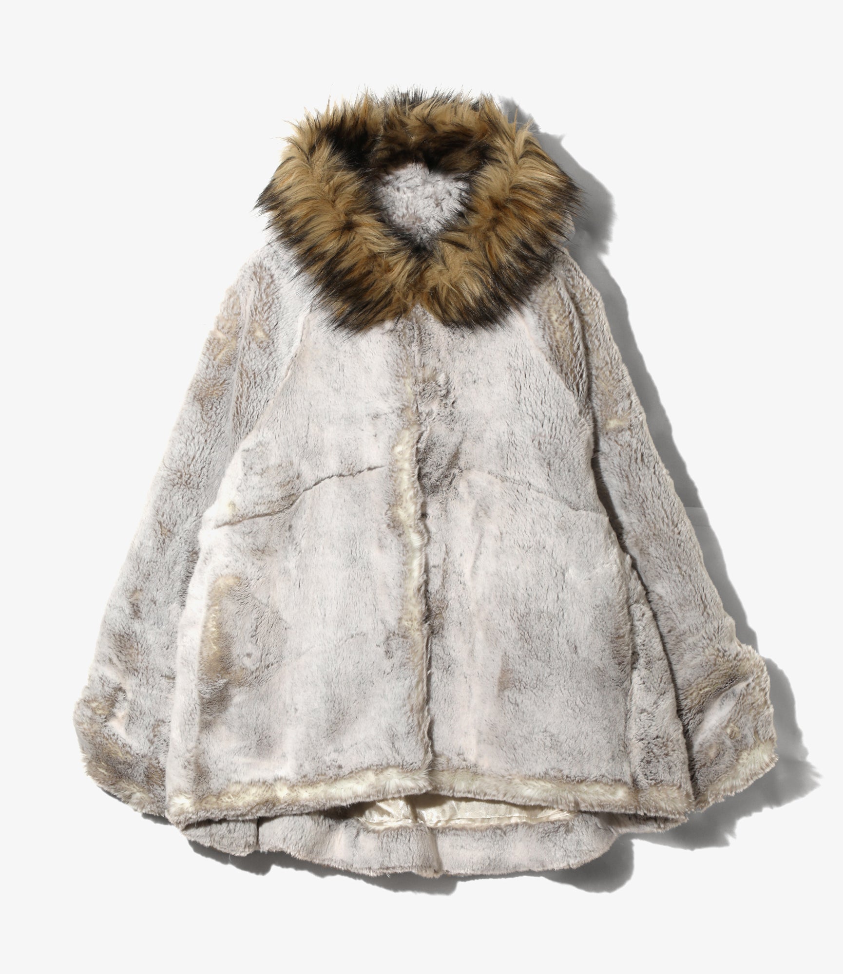 Women's M-43 Type Pile Liner Coat - Beige - Eco Fur