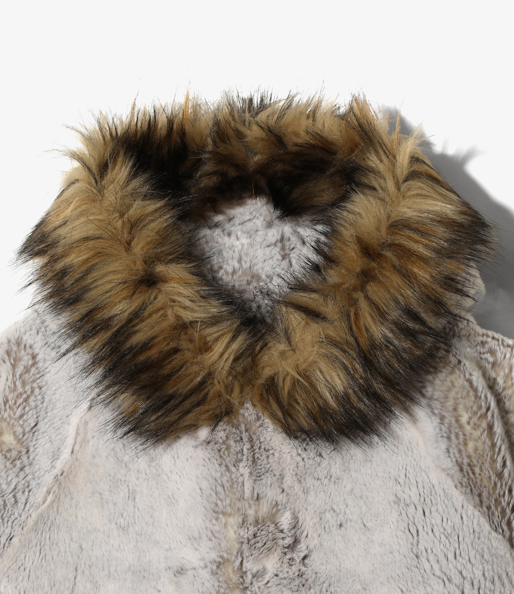 Women's M-43 Type Pile Liner Coat - Beige - Eco Fur