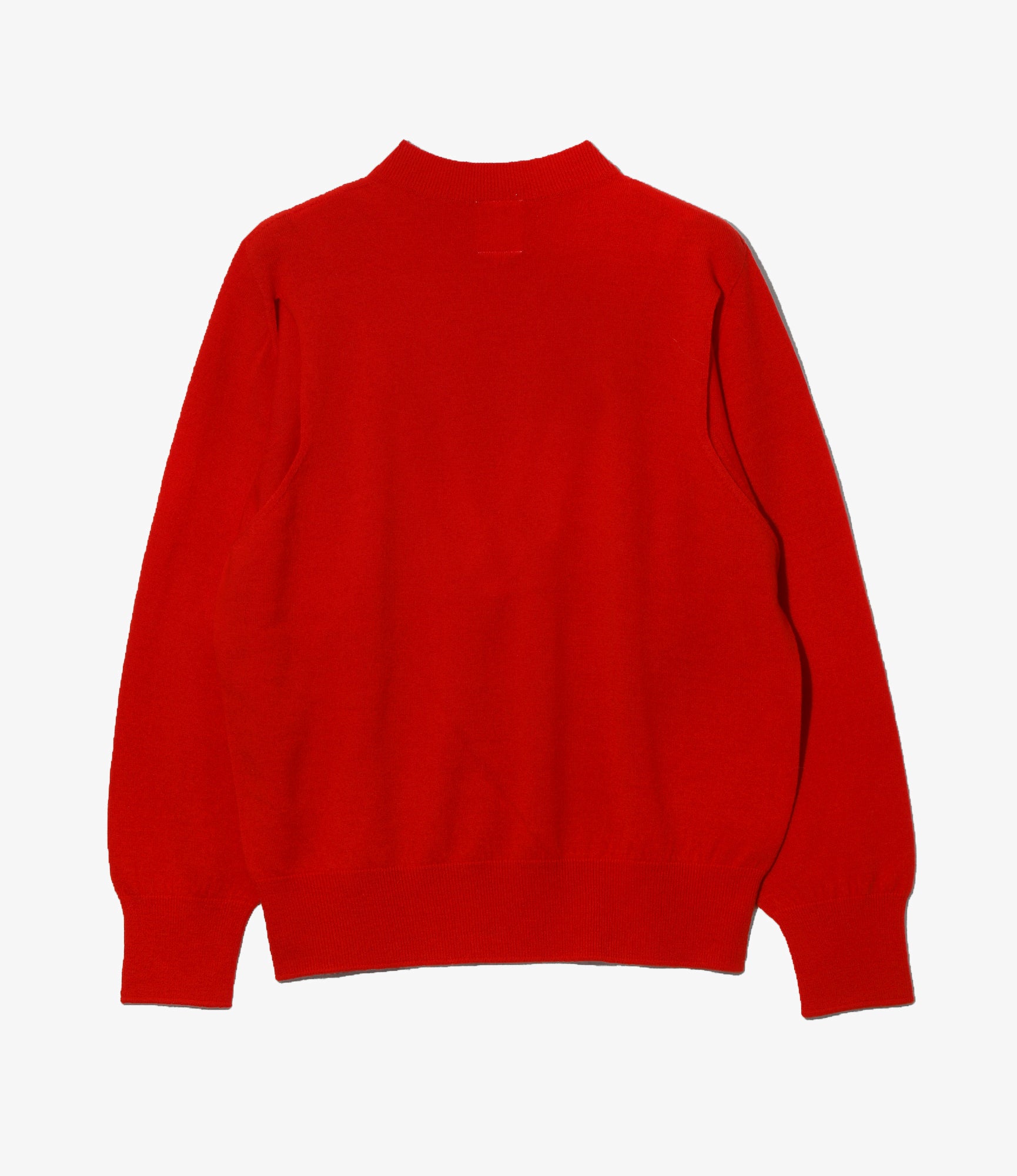 Women's Convertible Knit Sweater - Red - Boiled Knit