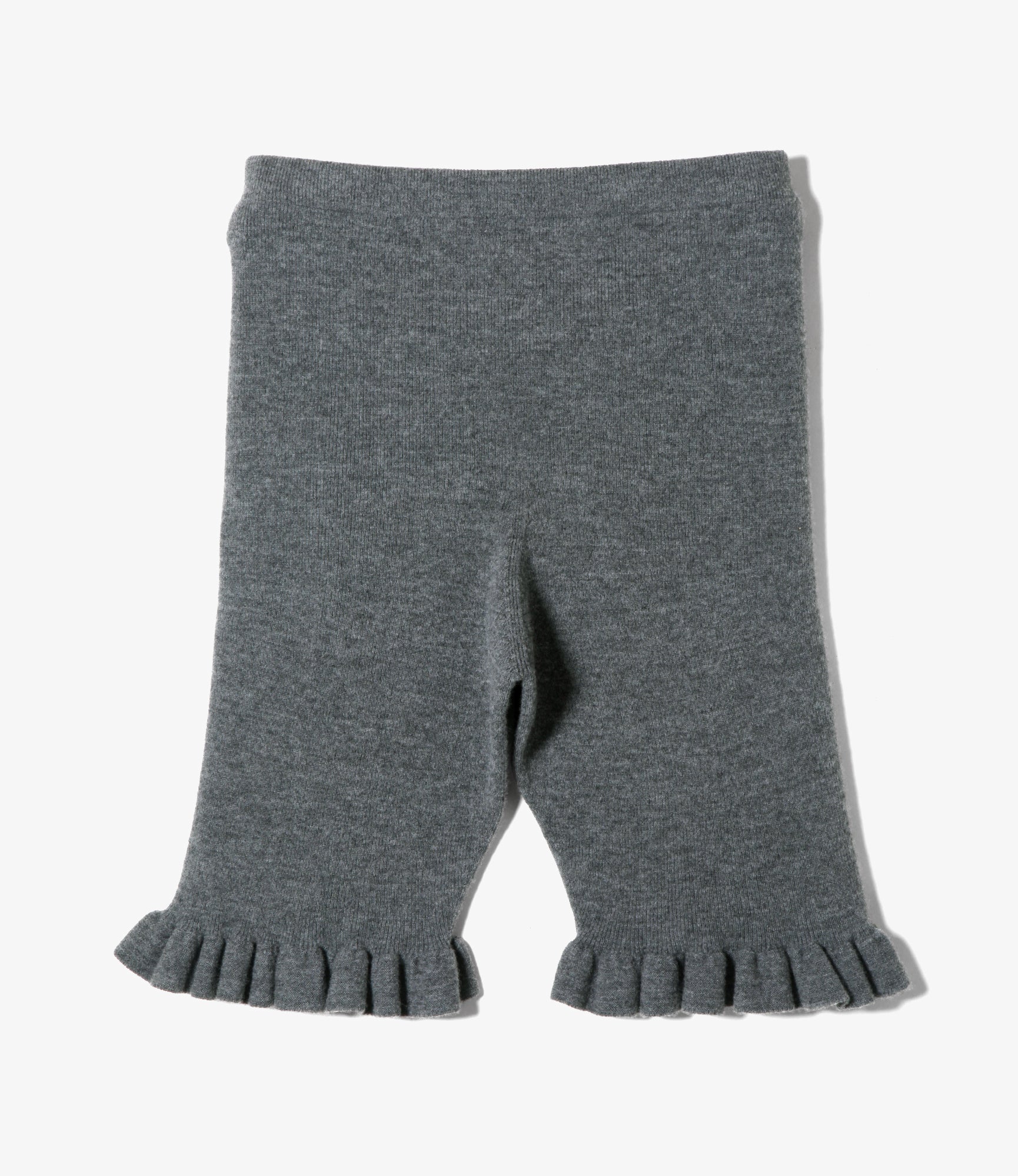 Women's Frill Hem Knit Shortjohn - H. Grey - Boiled Knit