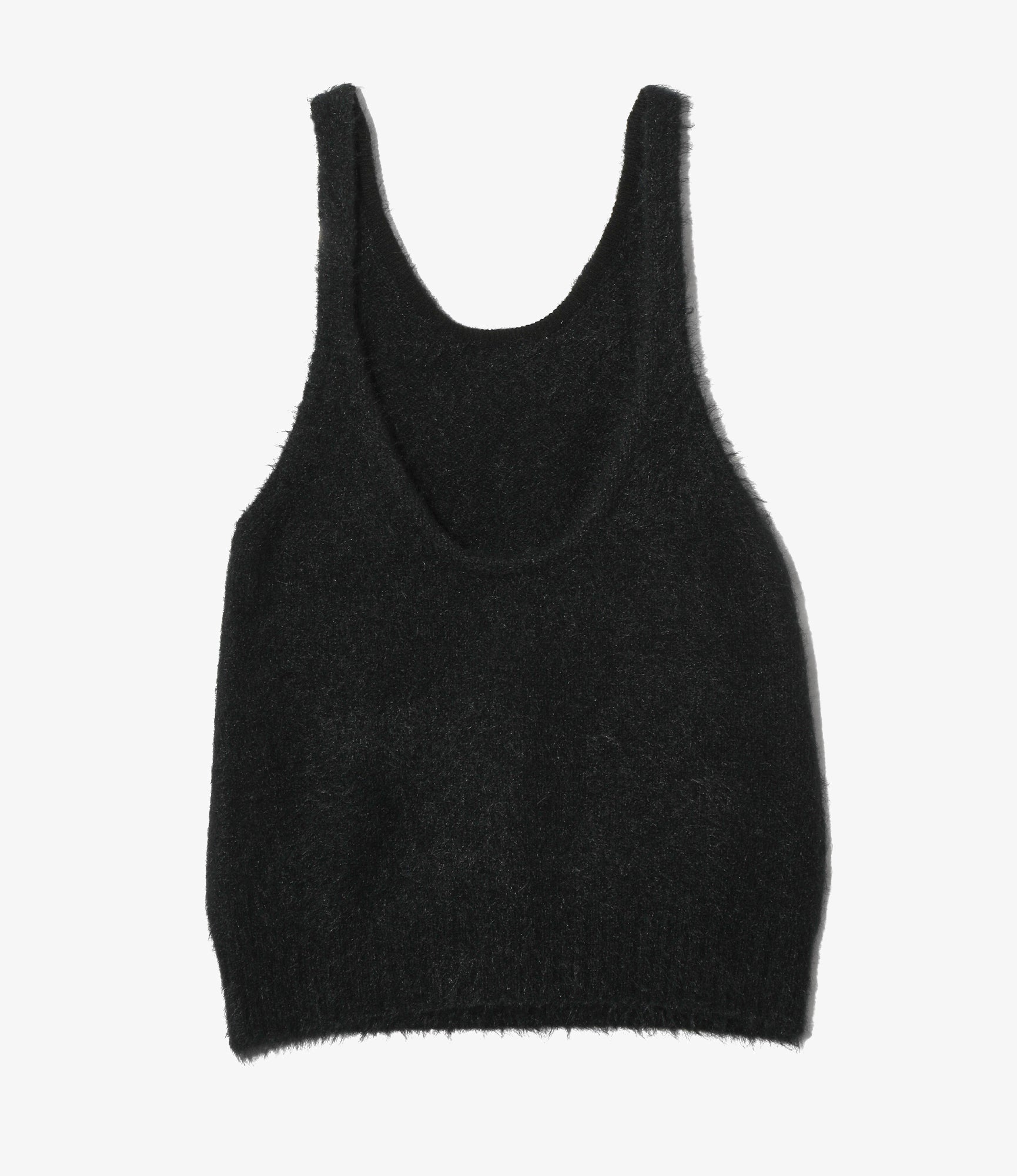 Women's Scoop Neck Tank Top - Black - Chenille Yarn