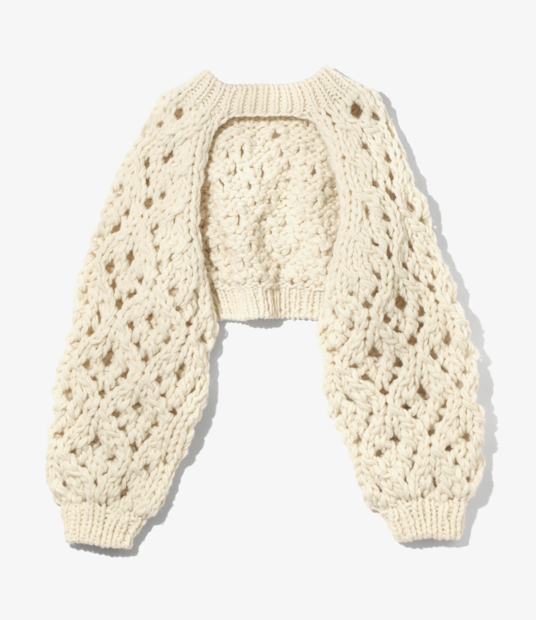 Women's Chunky Knit Bolero - Ivory