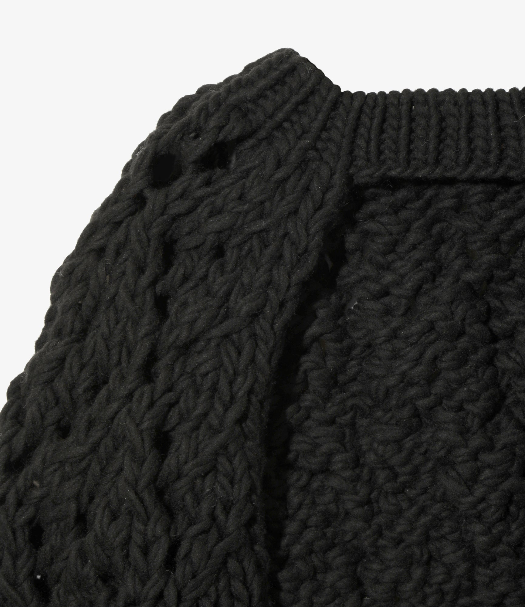 Women's Chunky Knit Bolero - Black