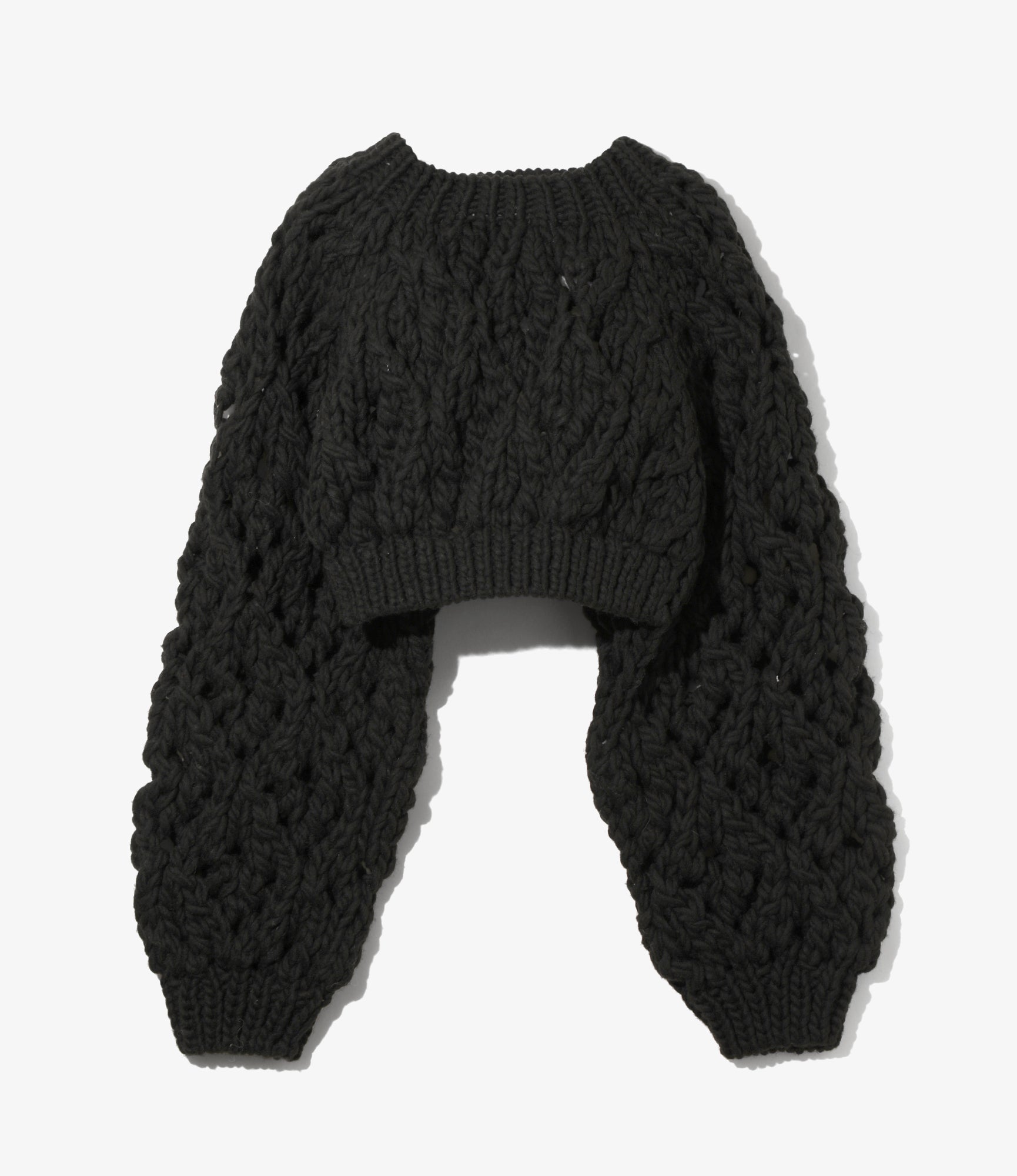 Women's Chunky Knit Bolero - Black