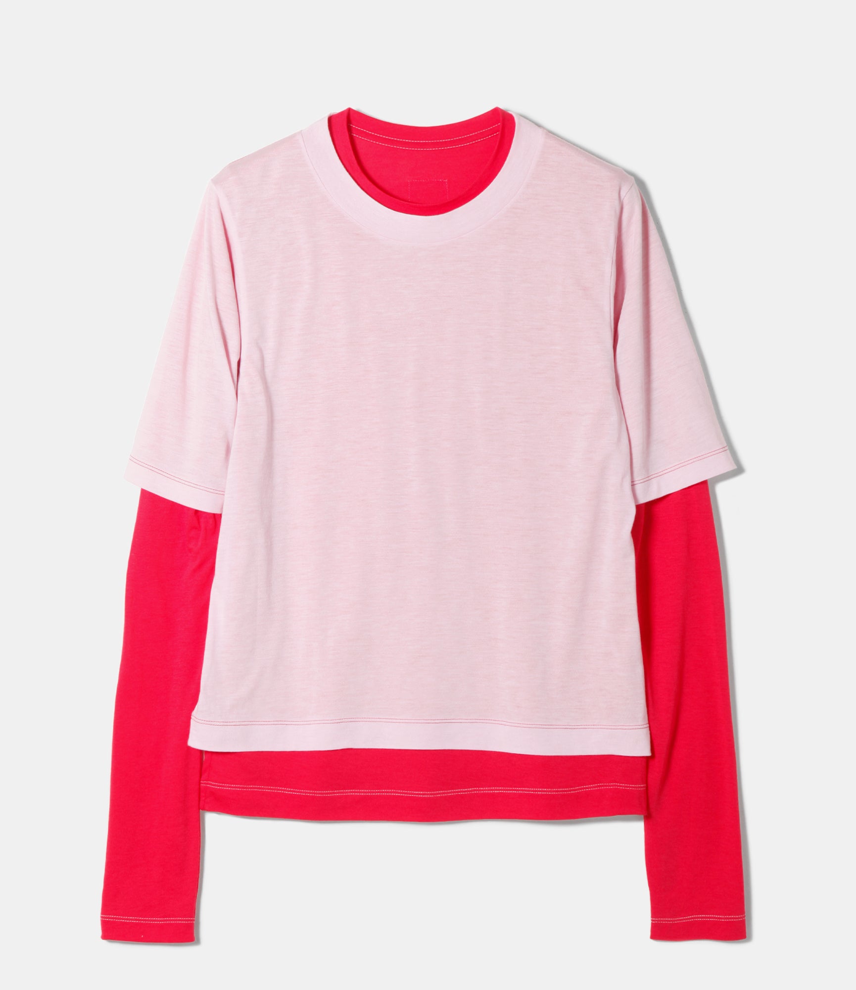 Women's Half&Long Sleeve Unit Tee - Pink
