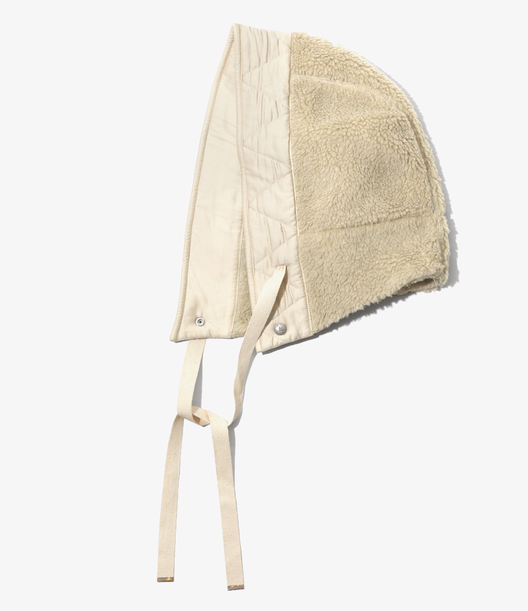 Women's Hoody Scarf - Natural - Sherpa Fleece
