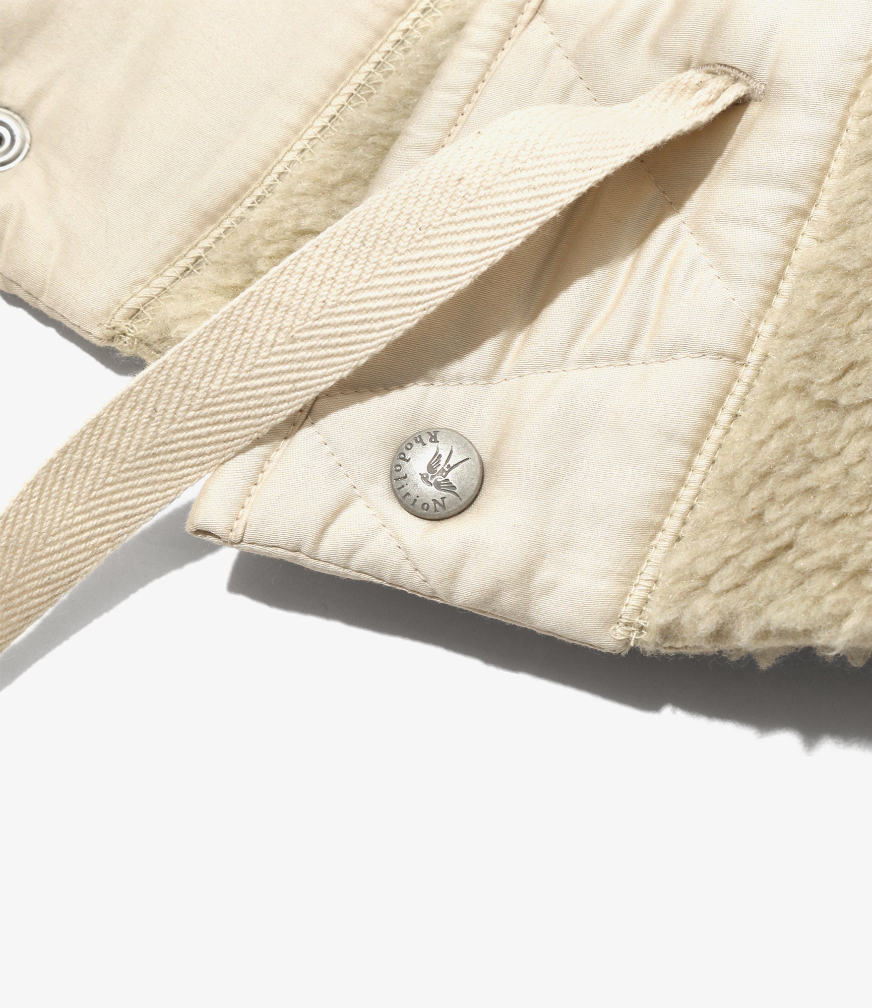 Women's Hoody Scarf - Natural - Sherpa Fleece