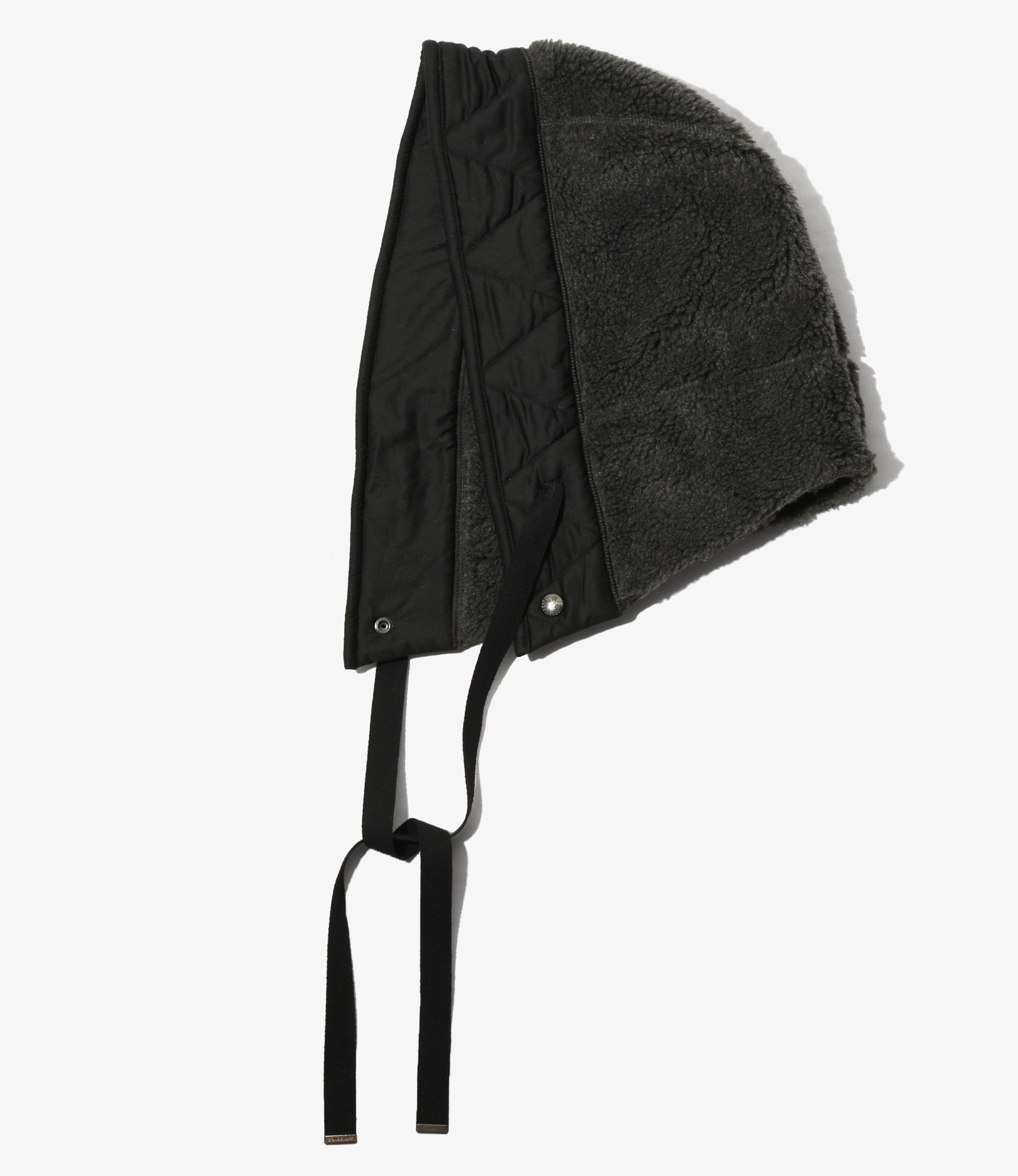 Women's Hoody Scarf - Charcoal - Sherpa Fleece