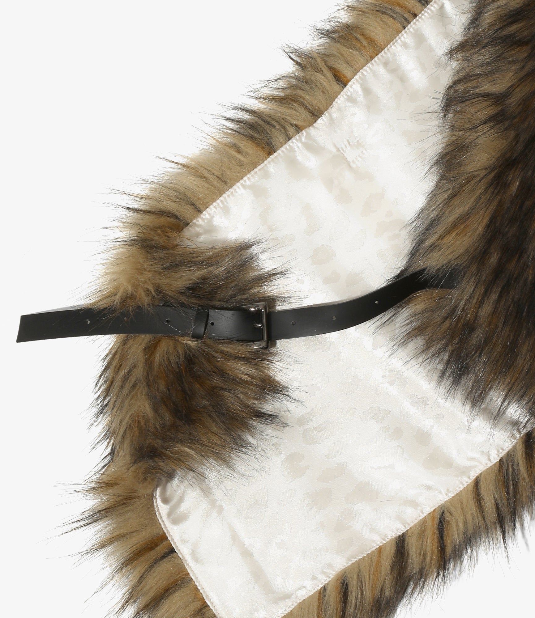 Women's Stole - Beige - Eco Fur