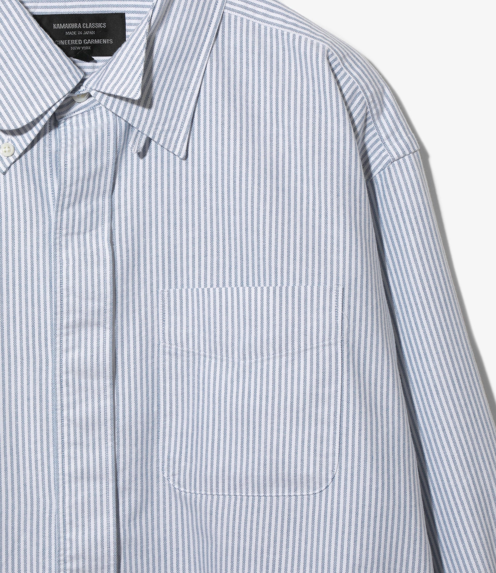 Engineered Garments x Kamakura Classics - Four Collar Shirt - Stripe Oxford