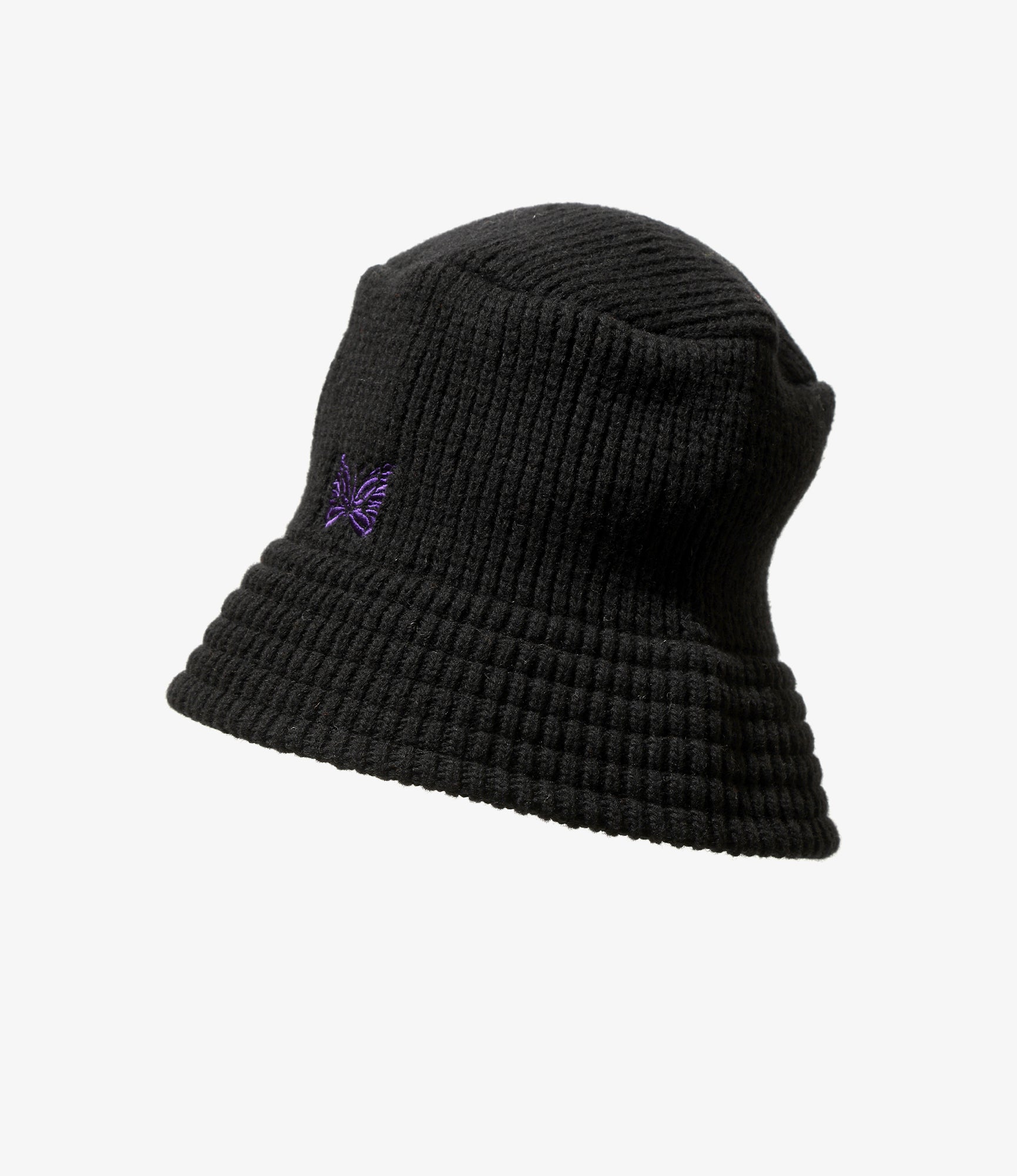 Bucket Hat - Black - Shetland Wool