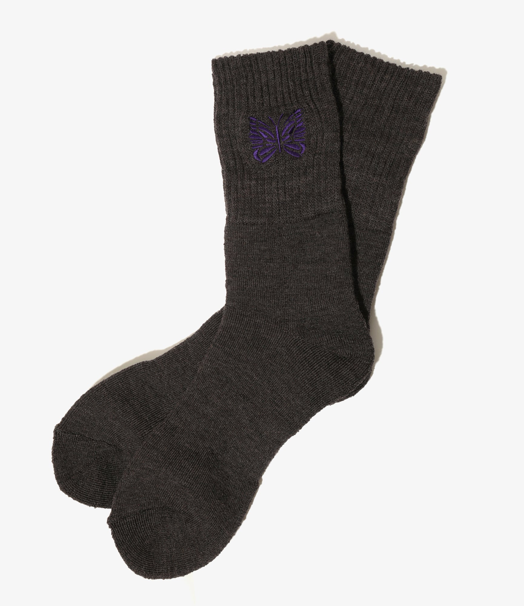 Rib Socks - Umber - Shetland Wool