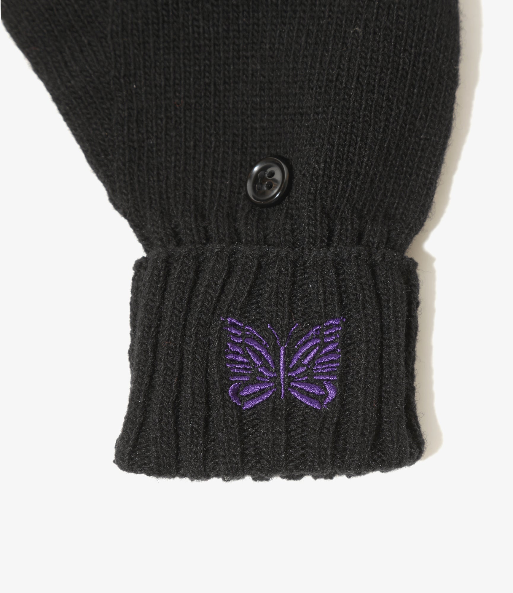 Convertible Glove - Black - Shetland Wool