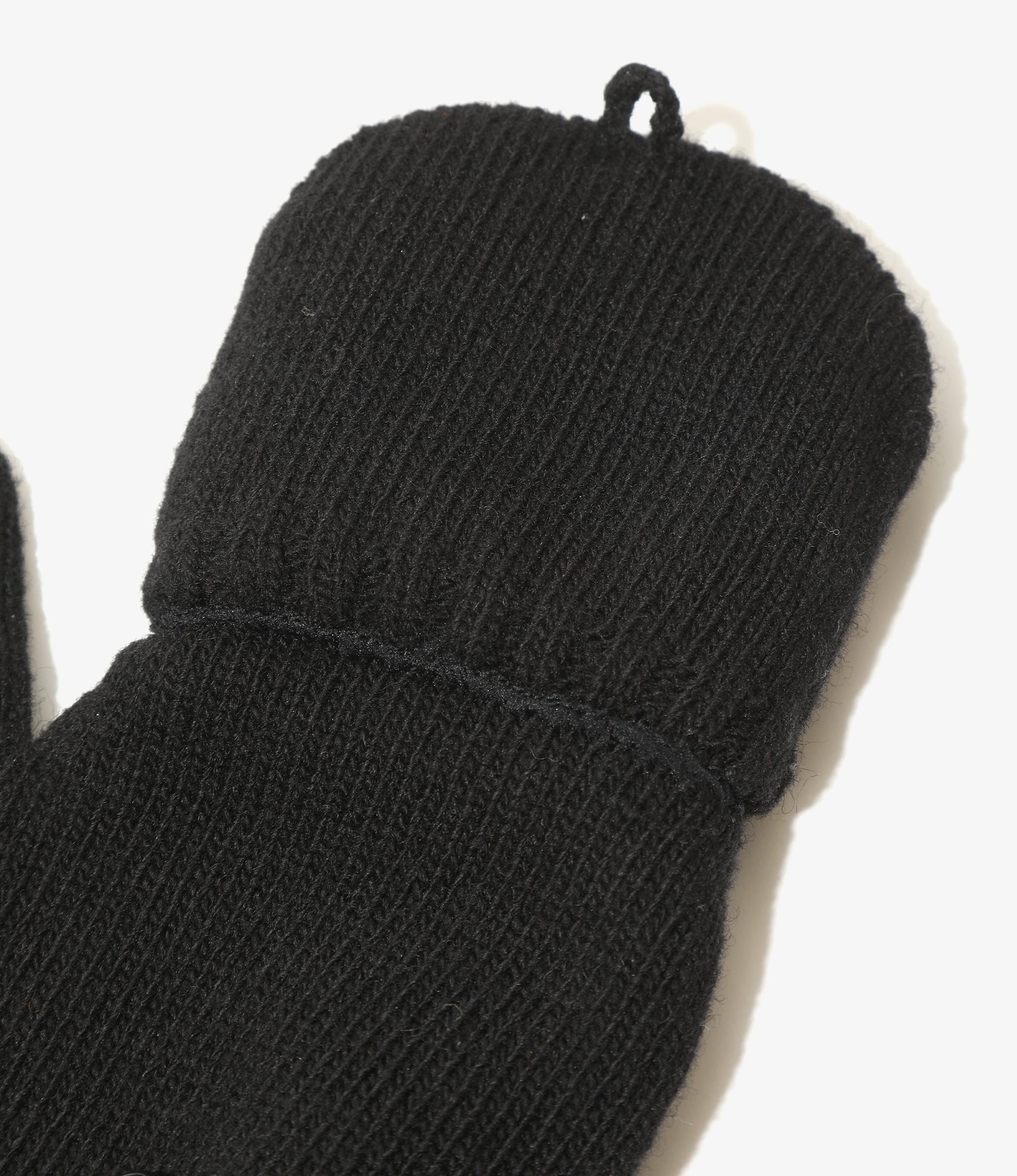 Convertible Glove - Black - Shetland Wool