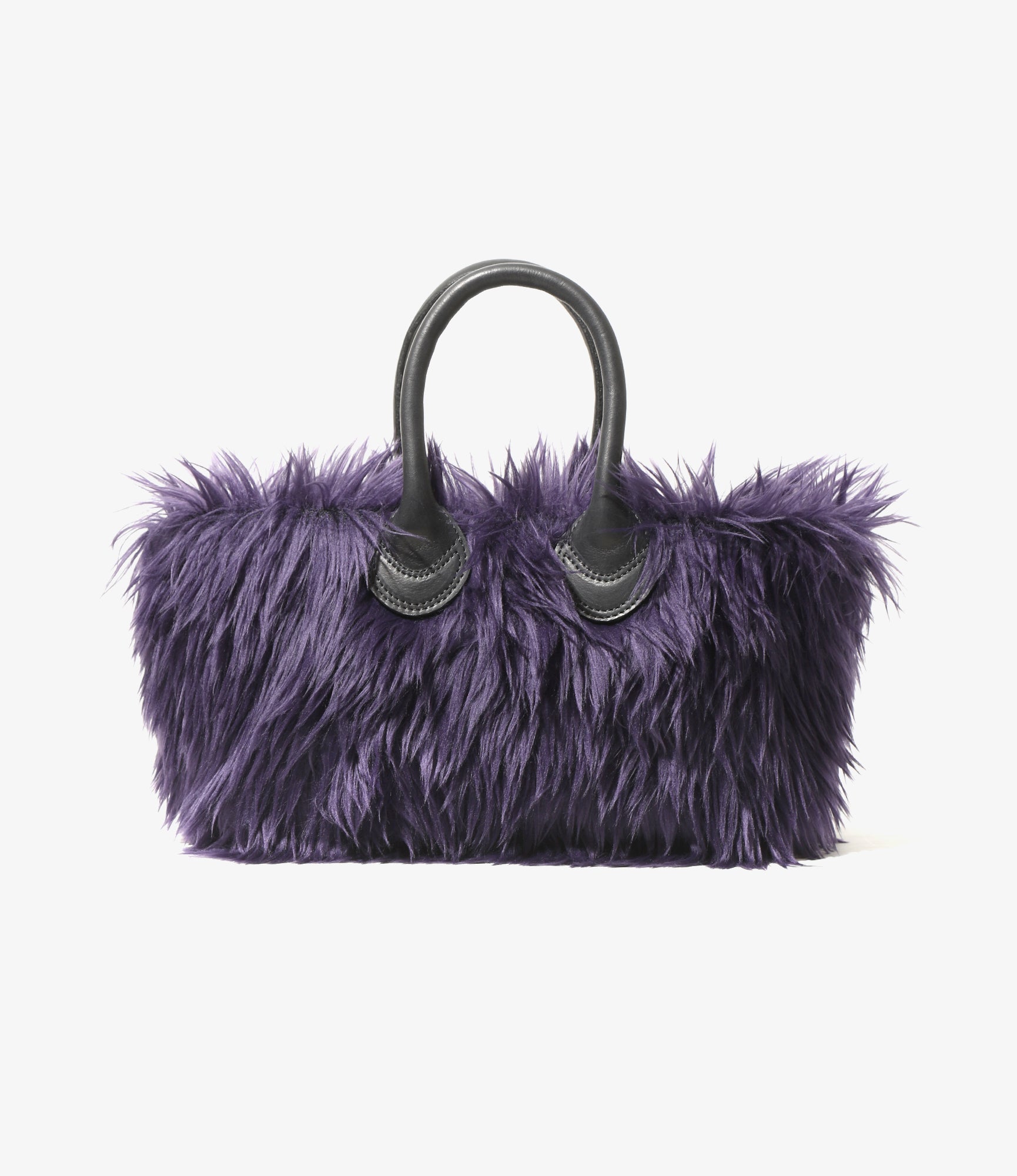 Small Tote - Purple - Synthetic Fur