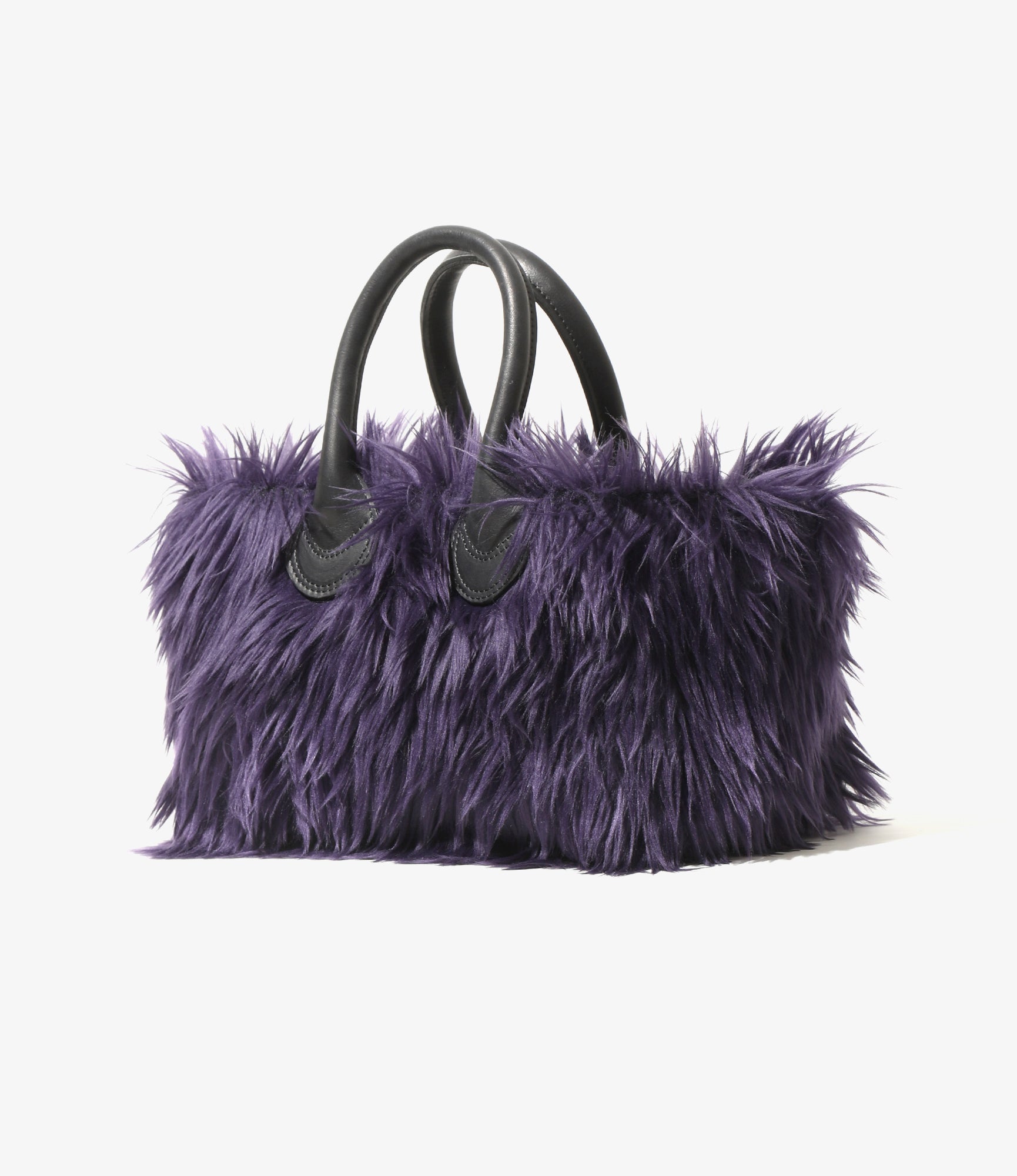 Small Tote - Purple - Synthetic Fur