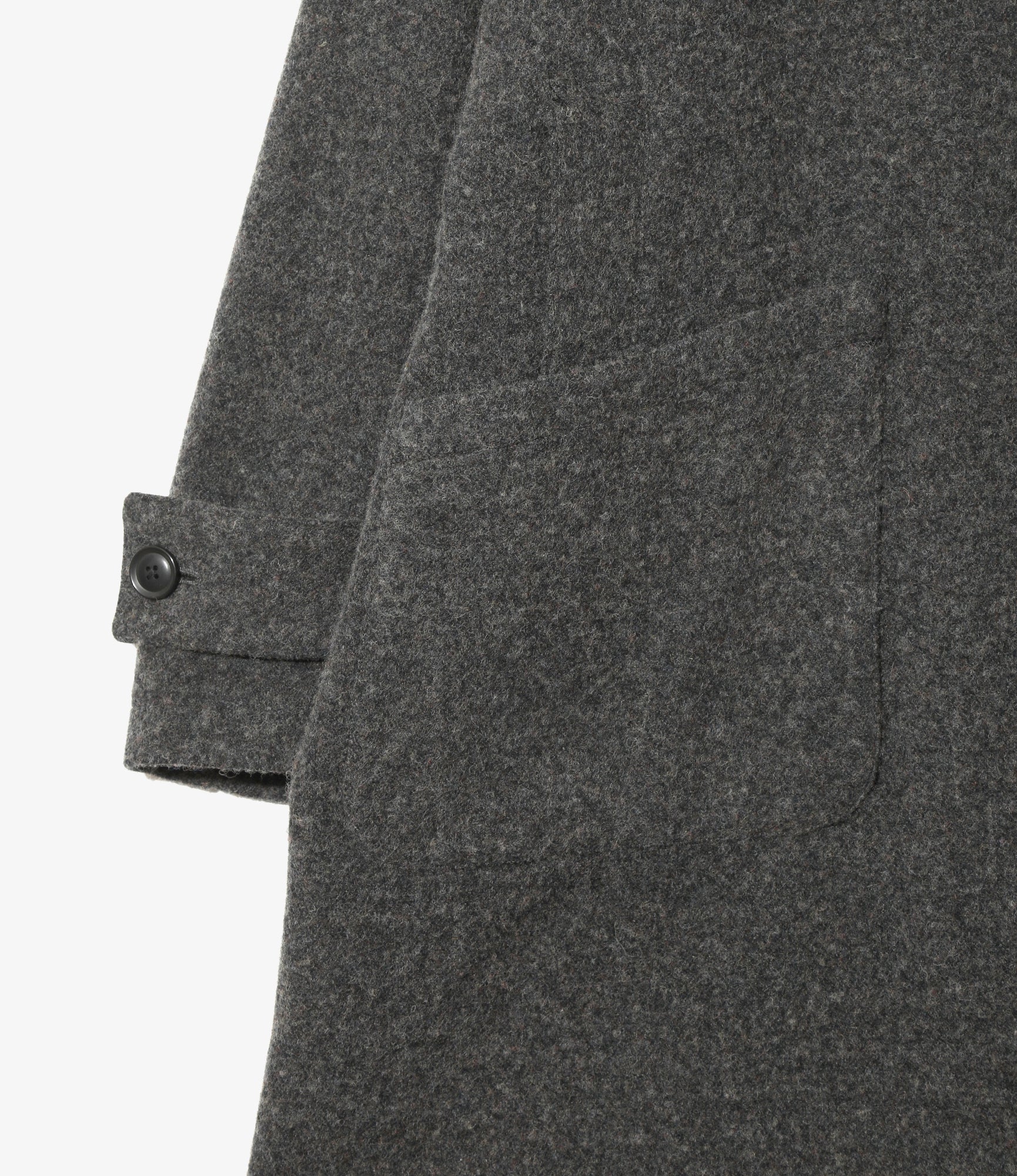 Boxover Coat - Grey - Tweed / Shrink Wool