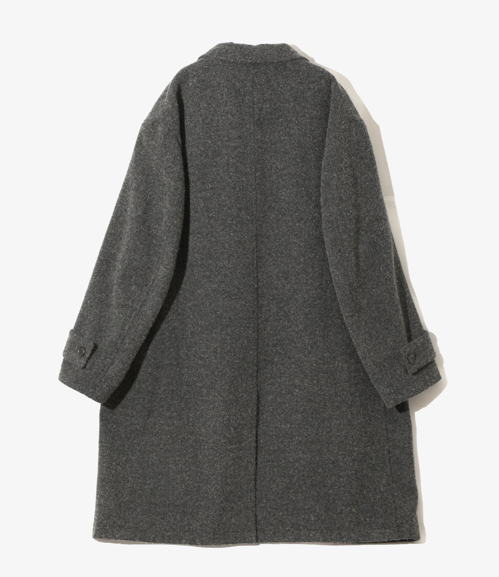 Boxover Coat - Grey - Tweed / Shrink Wool