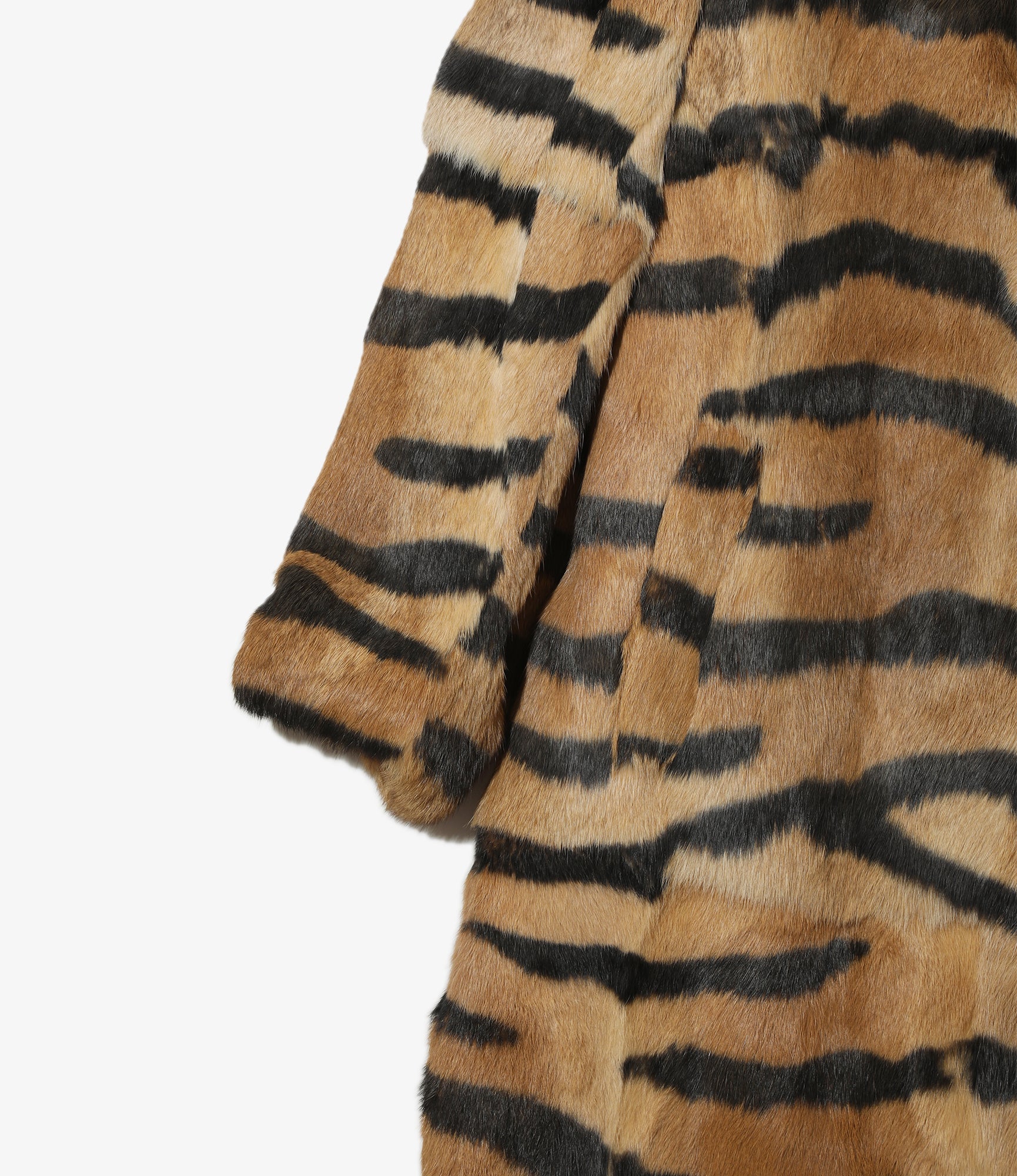 Rabbit Fur Coat - Tiger - Animal Printed