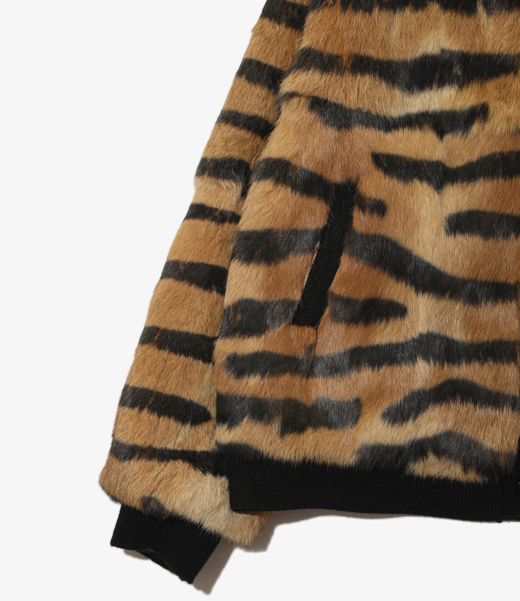 Rabbit Fur Cardigan - Tiger - Animal Printed