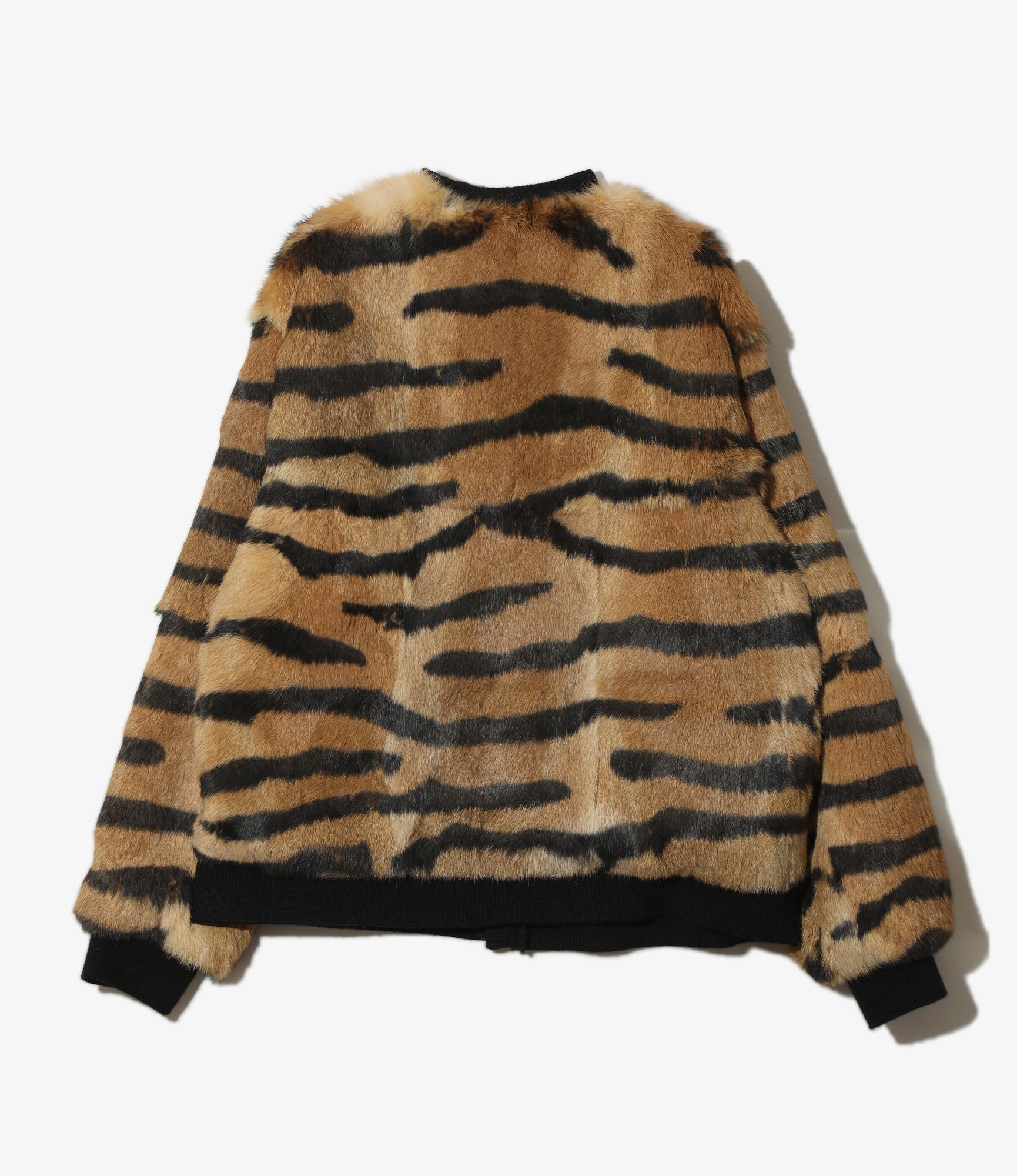 Rabbit Fur Cardigan - Tiger - Animal Printed