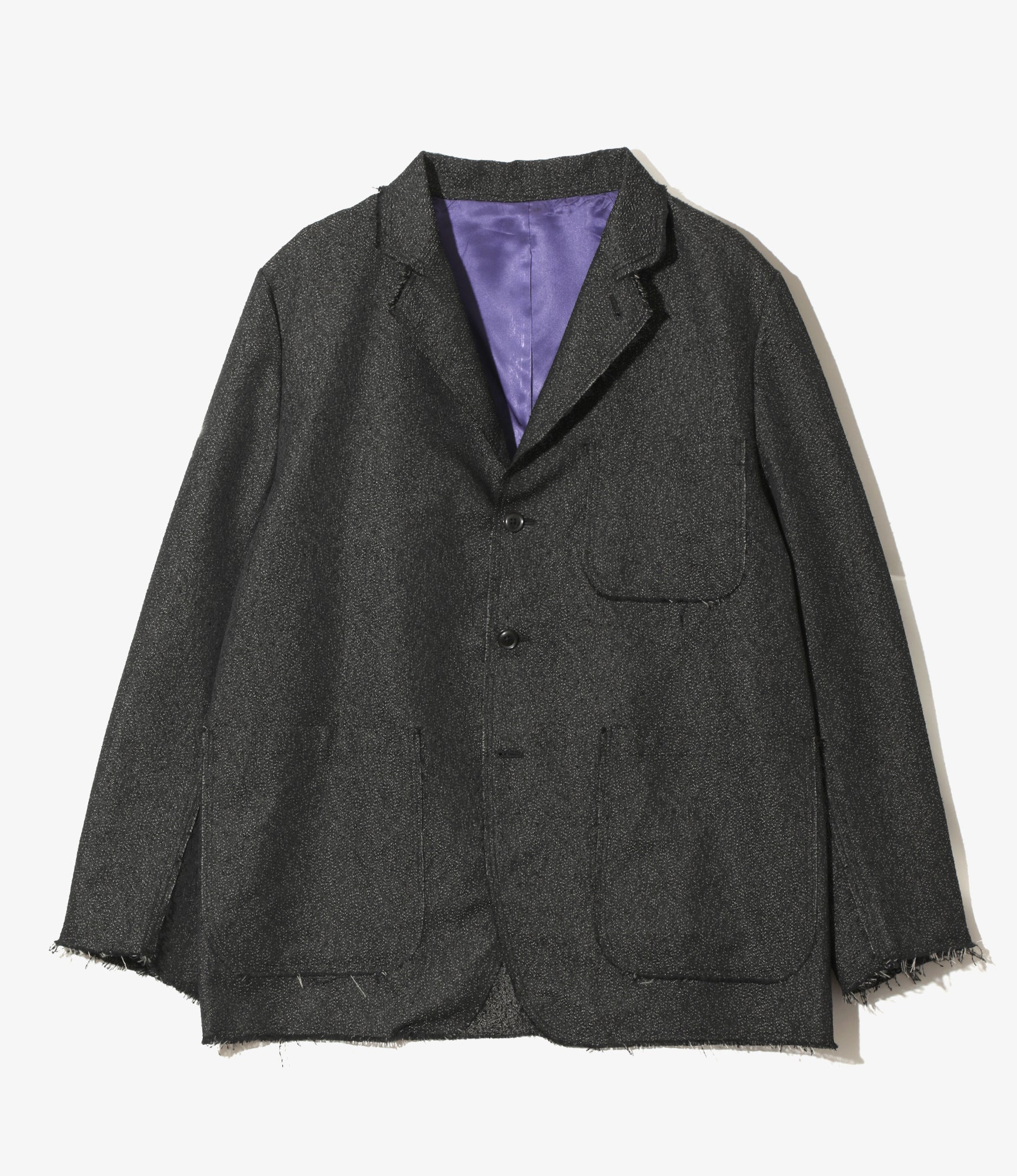 Raw Edge Jacket - Black - Ring Knot Jq.