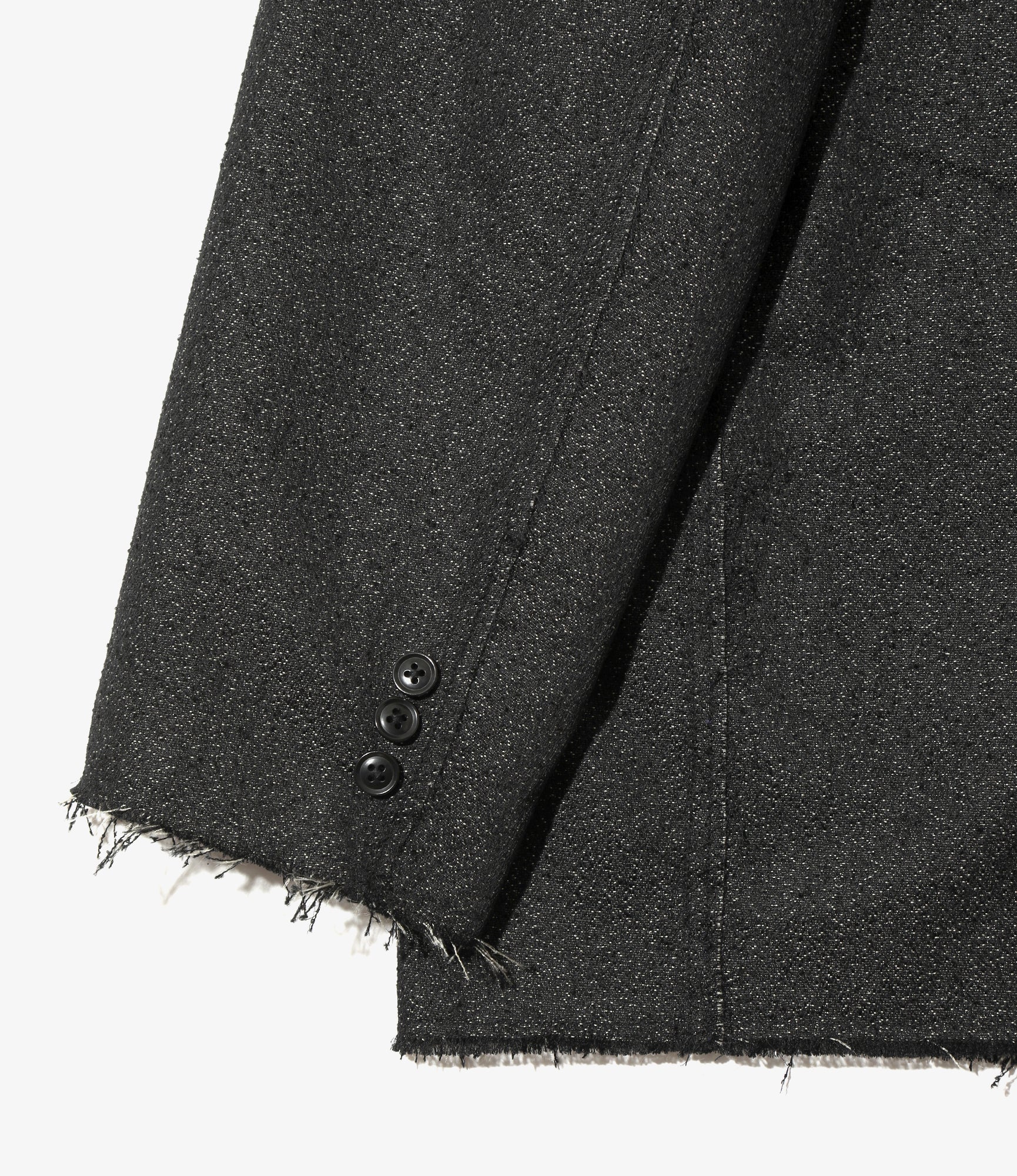 Raw Edge Jacket - Black - Ring Knot Jq.
