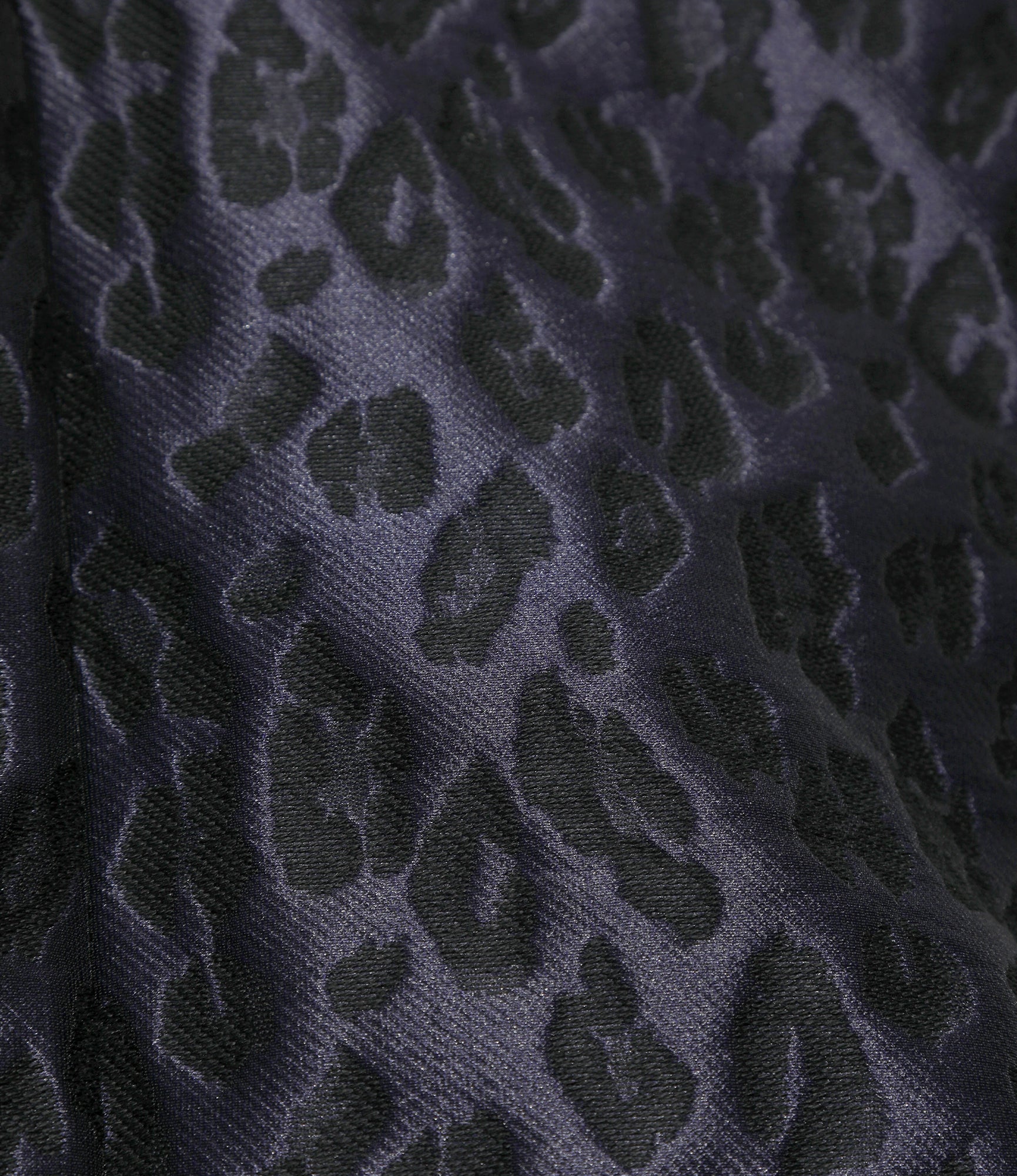 Haori Jacket - Dk.Purple/Black - Leopard Jacquard
