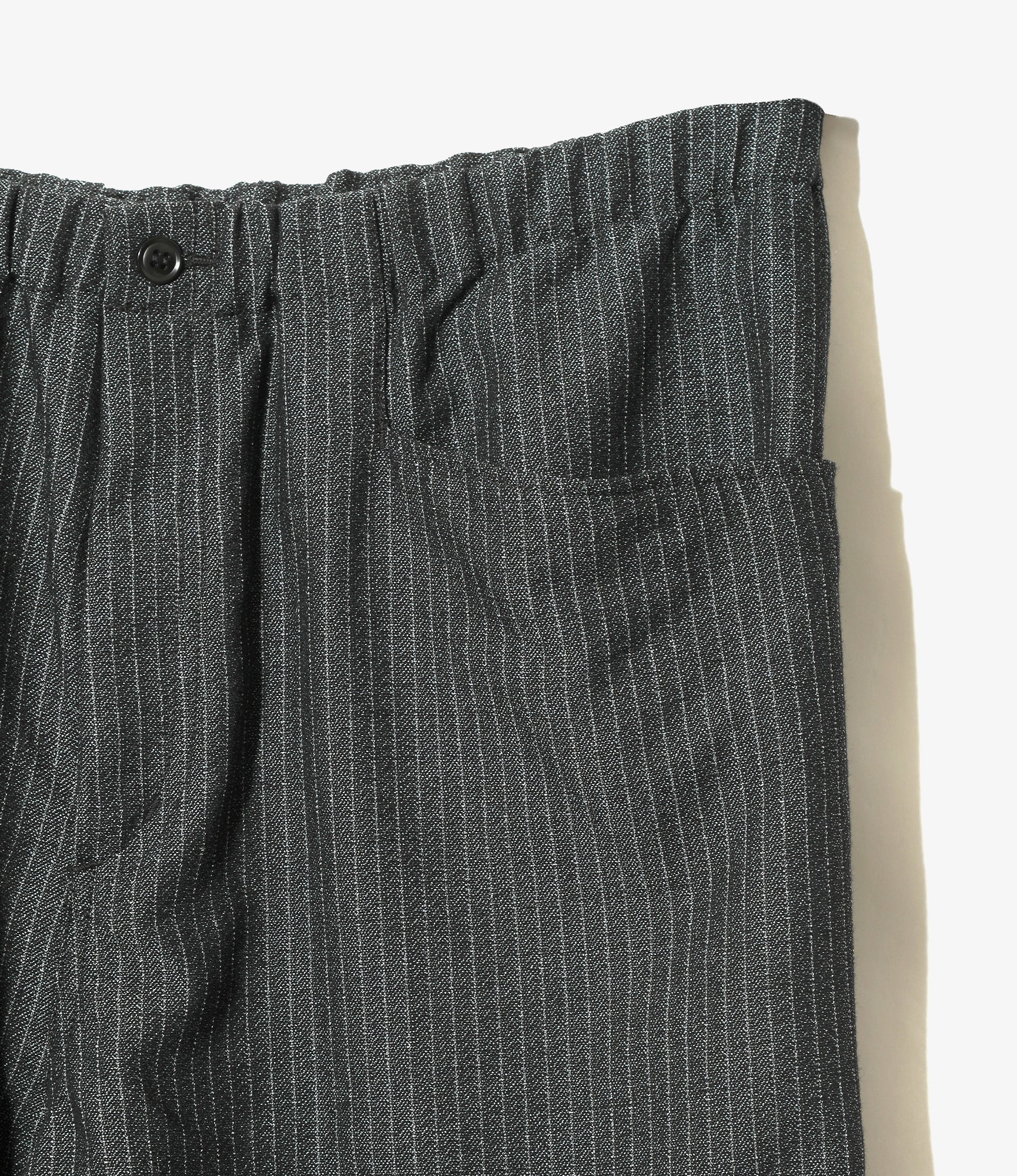 String Balloon Pant - Green - Pin Stripe Jacquard