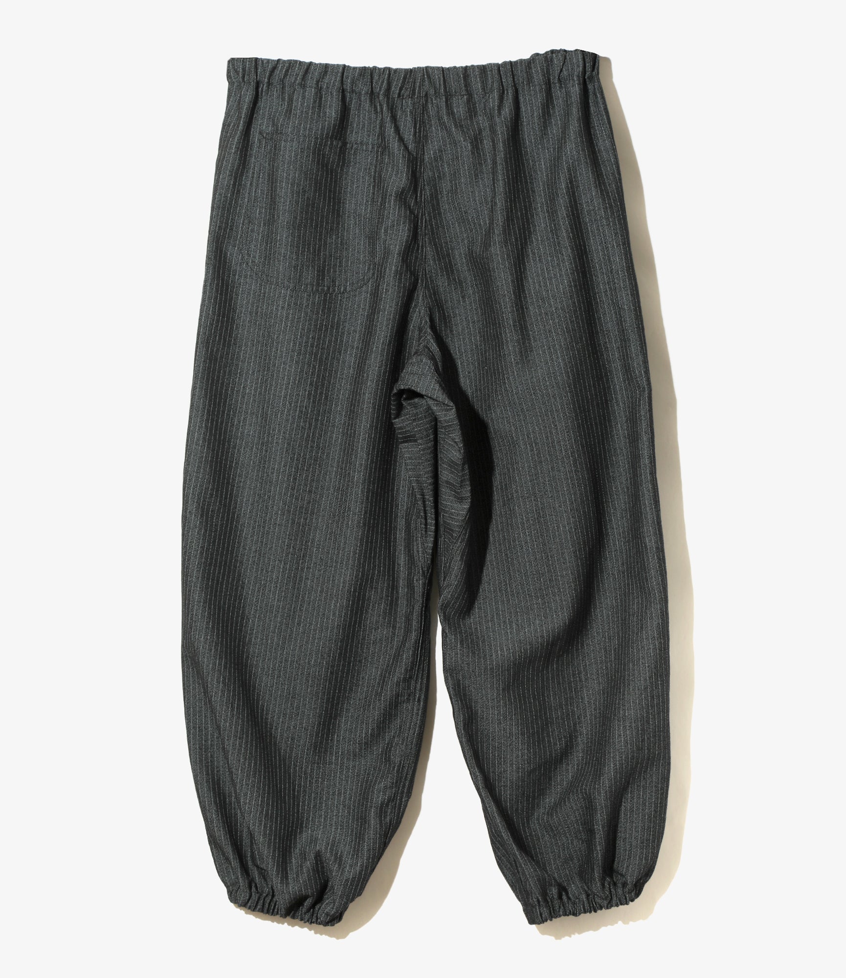 String Balloon Pant - Green - Pin Stripe Jacquard