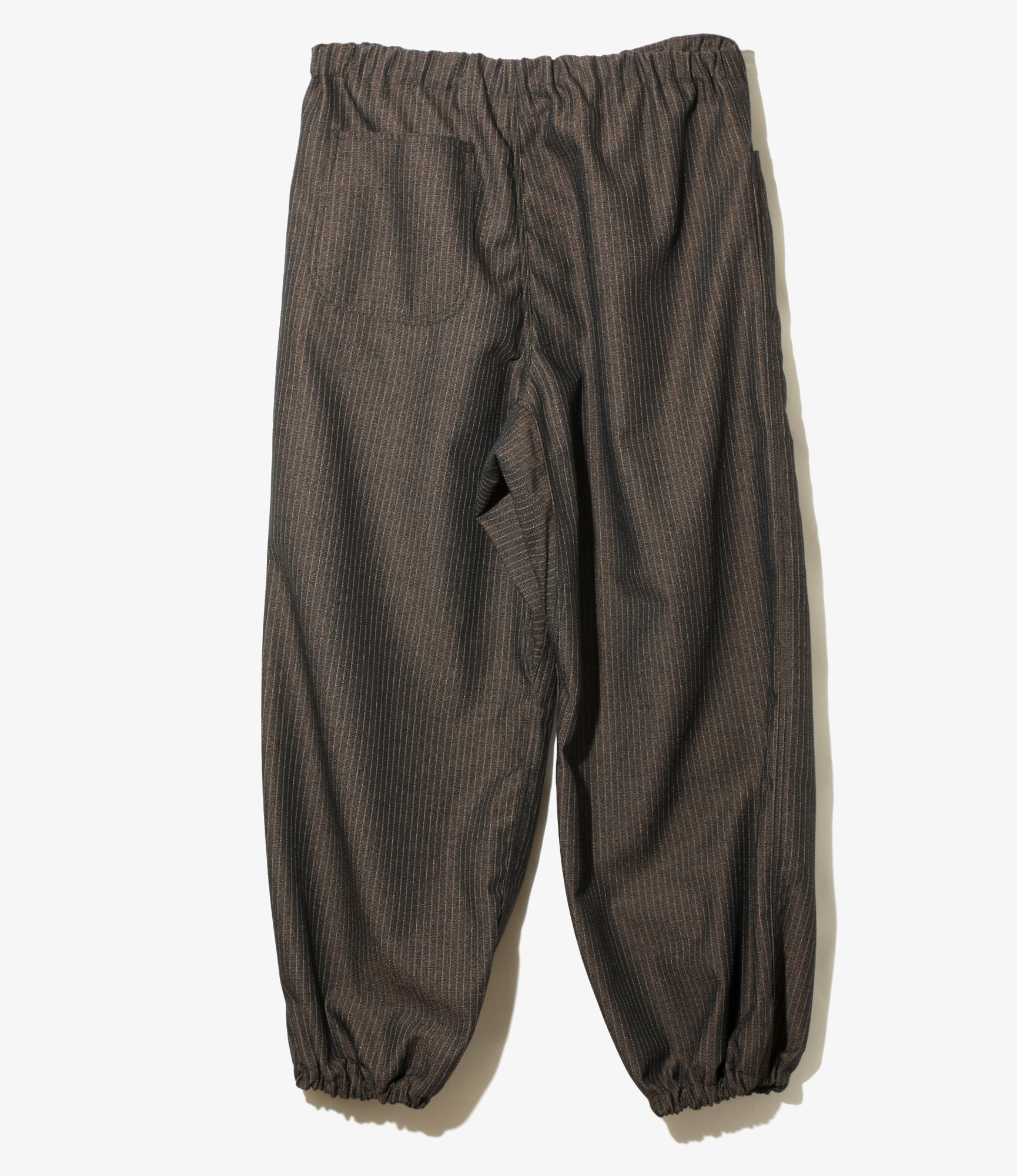 String Balloon Pant - Brown - Pin Stripe Jacquard