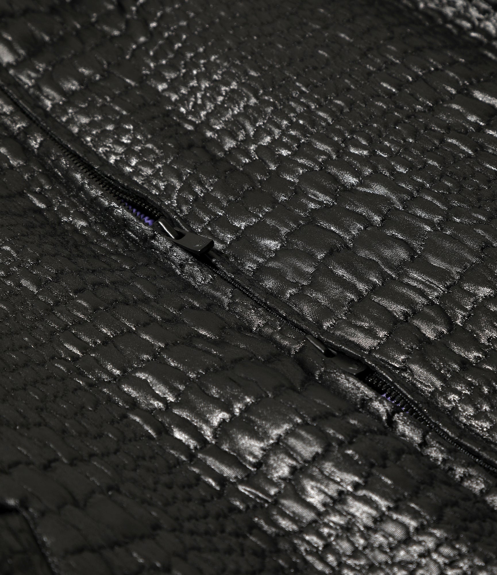 Sports Jacket - Black - Crocodile Jacquard Chintz